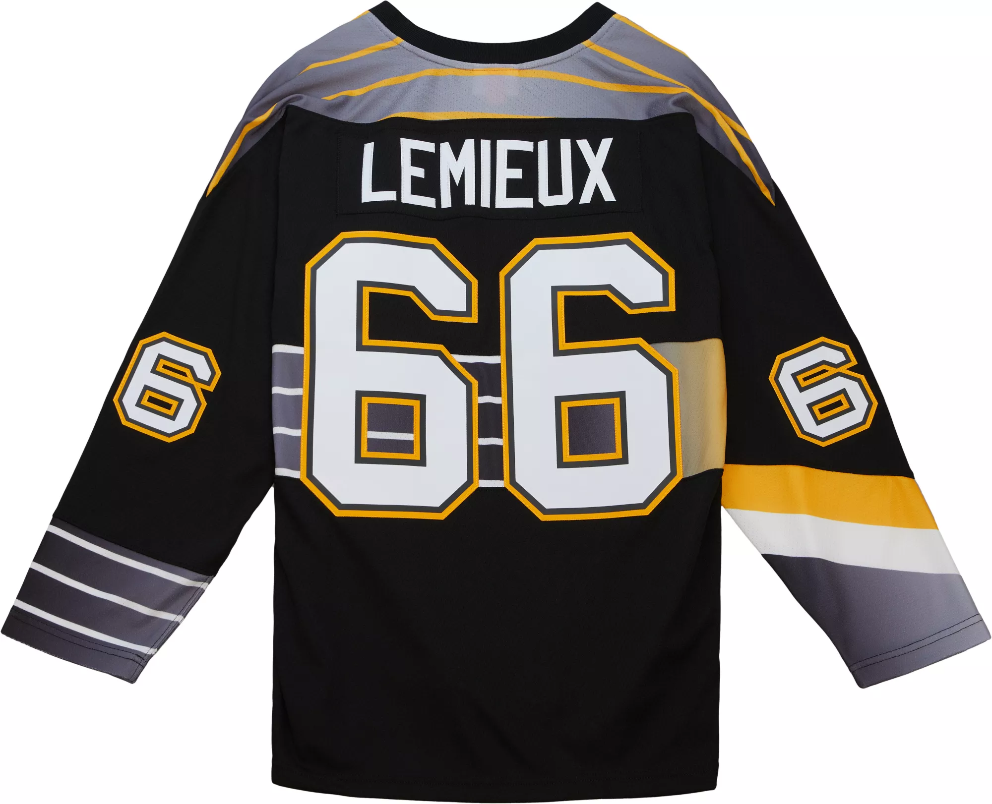 Mario Lemieux Pittsburgh Penguins Mitchell & Ness 1996/97 Captain Patch Blue Line Player Jersey - Black