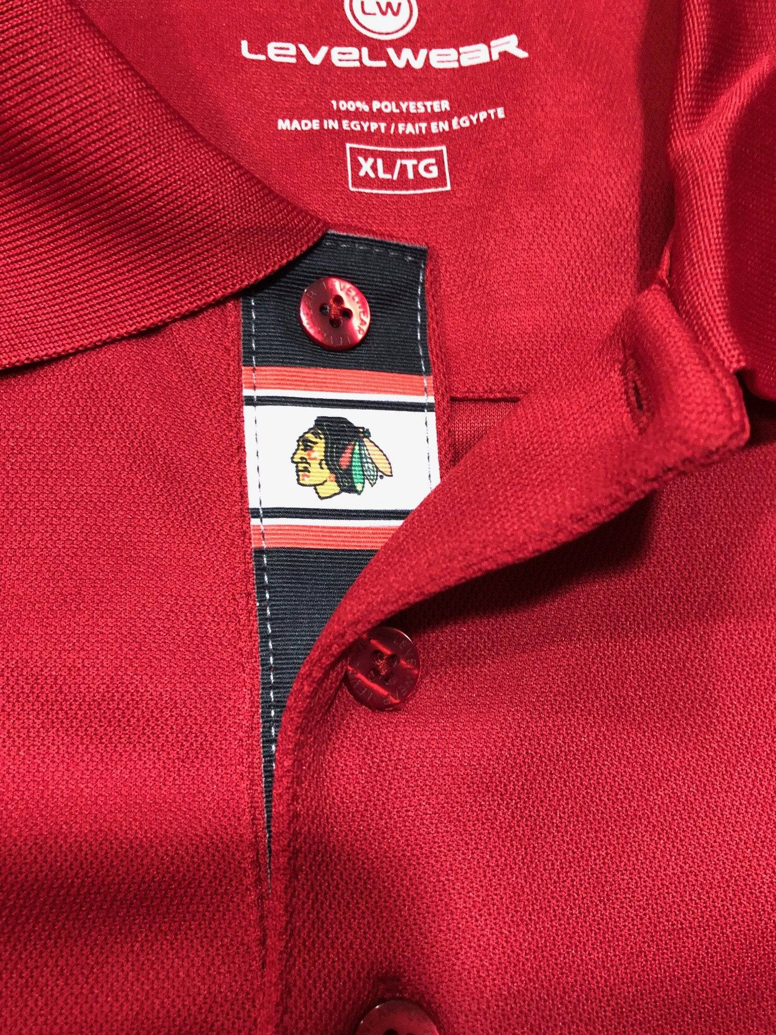 Chicago Blackhawks Omaha Bar Stripe Polo By Levelwear