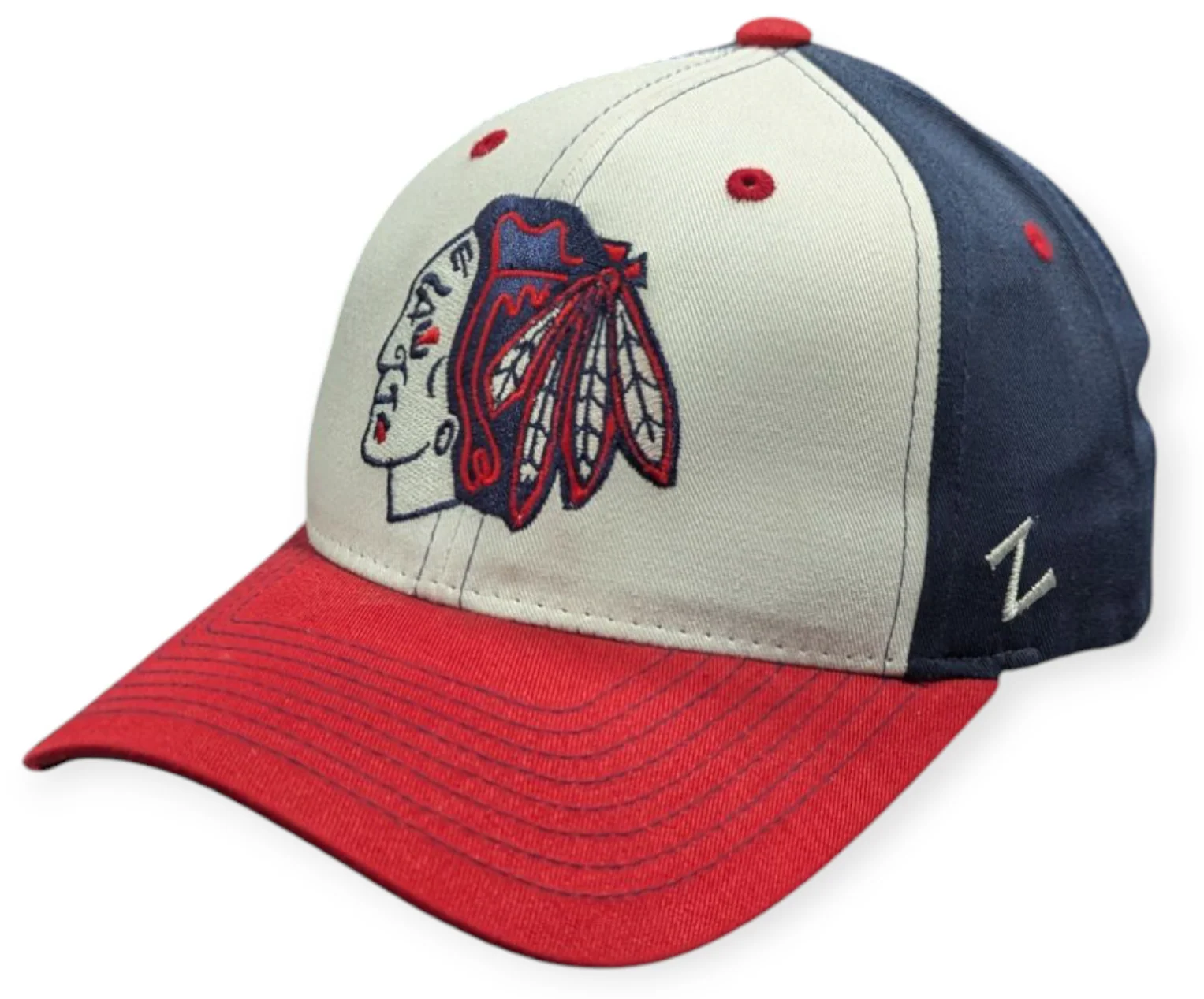 Mens Chicago Blackhawks Zephyr NHL Patriot Staple Adjustable hat