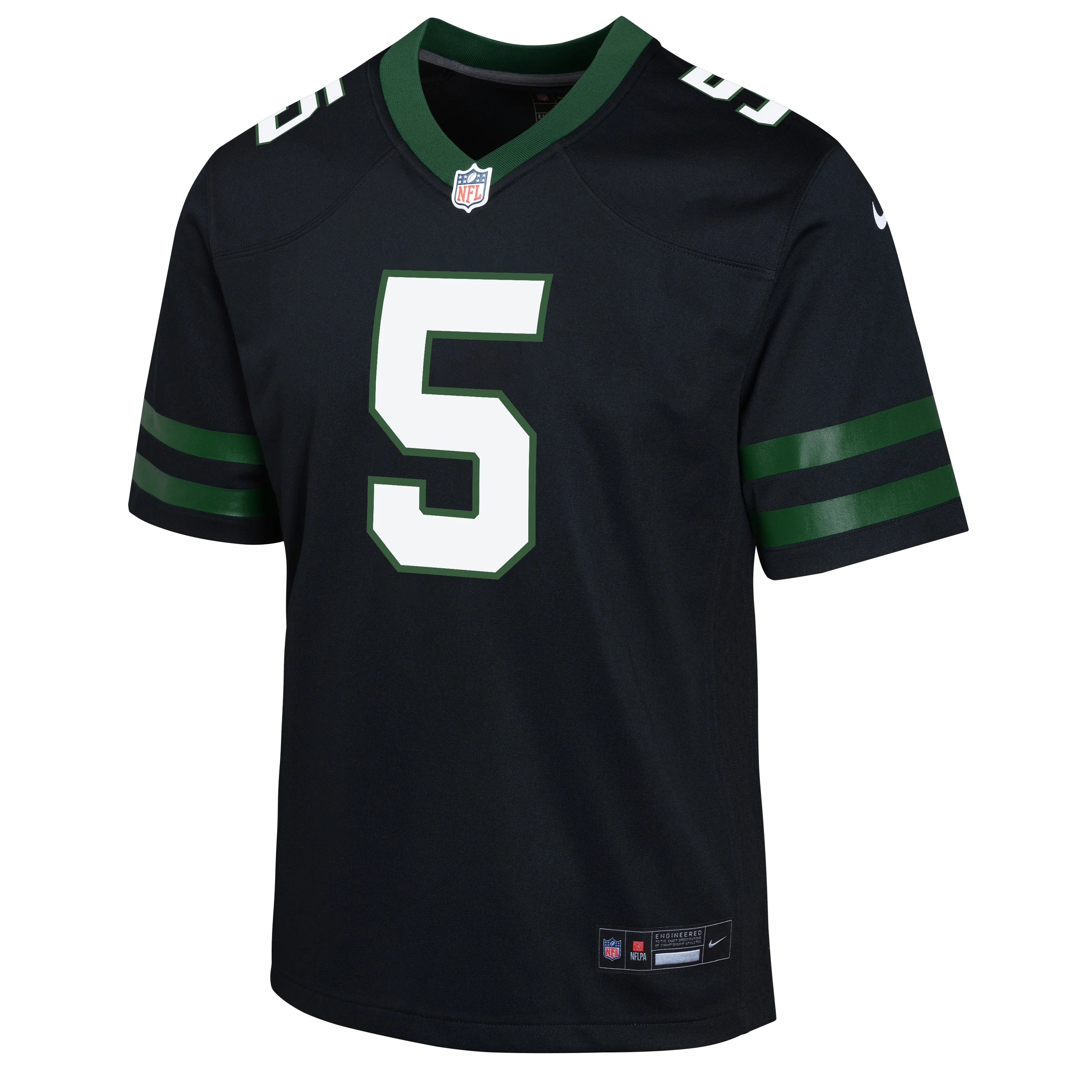 Youth Garrett Wilson New York Jets Nike Black Alternate Game Replica Jersey