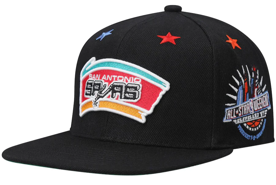 San Antonio Spurs NBA 97 Top Star HWC Black Mitchell & Ness Snapback Hat