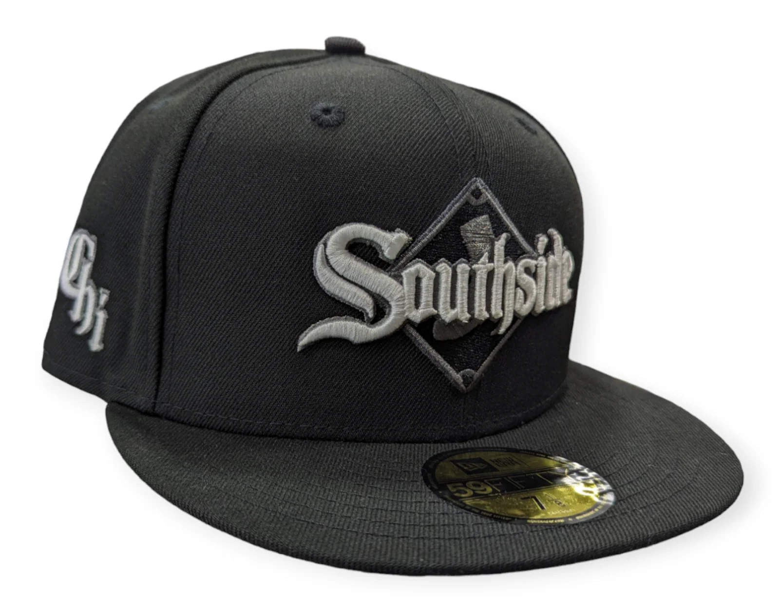 Chicago White Sox New Era Southside Diamond Black 59FIFTY Fitted Hat
