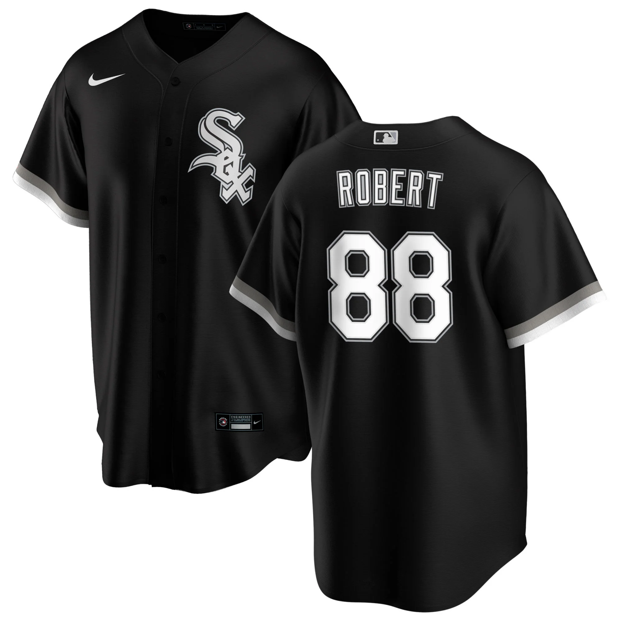 Men's Chicago White Sox Luis Robert Big & Tall Nike Black Alternate Replica Player Name Jersey