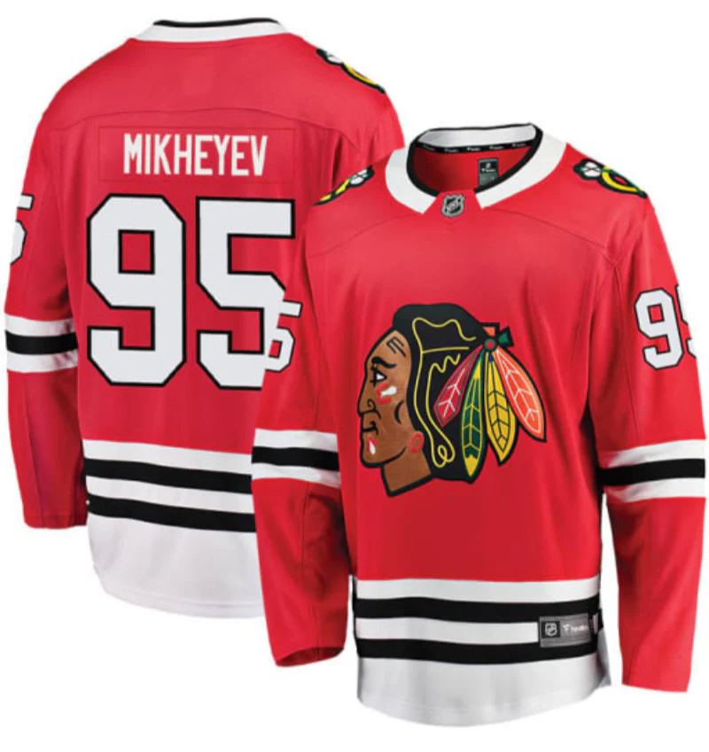 Men's Ilya Mikheyev Chicago Blackhawks Red Home Fanatics Premium Twill Breakaway Replica Jersey