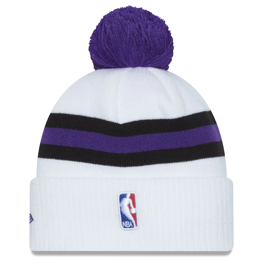 Men's Los Angeles Lakers New Era 2022/23 City Edition Official Cuffed Pom Knit Hat