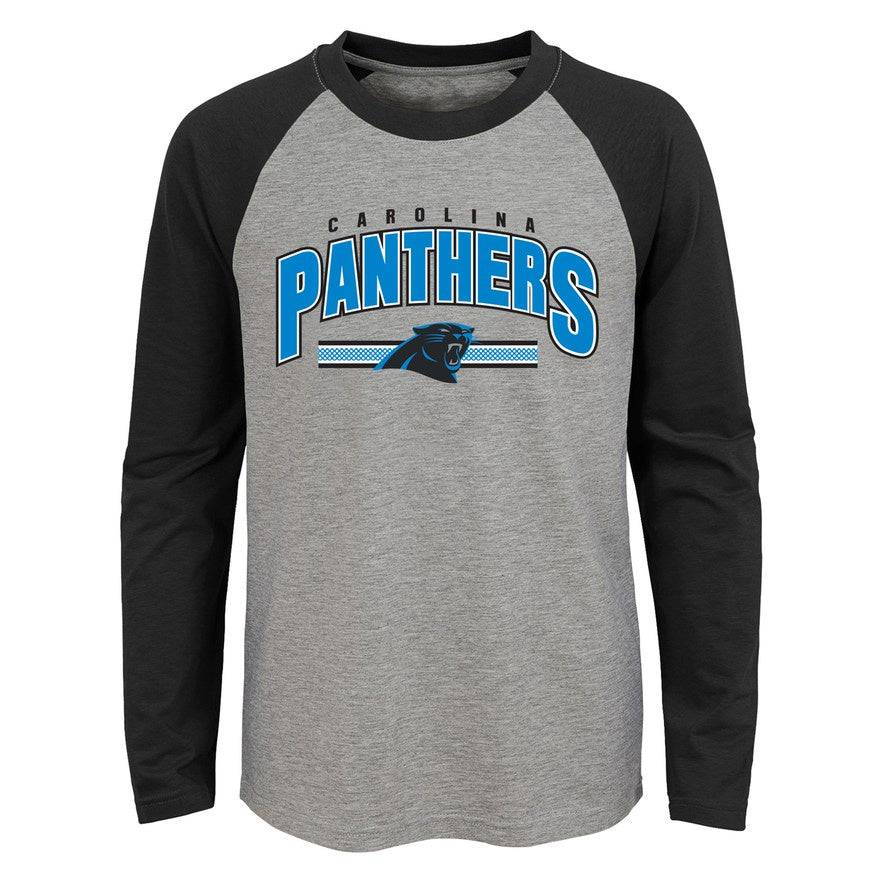 Youth Carolina Panthers NFL Audible Raglan Long Sleeve Tee