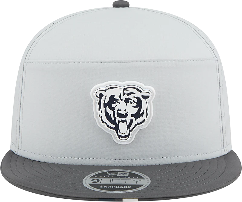 Men's Chicago Bears New Era Gray/Graphite 2025 NFL Training Camp Split Panel 9FIFTY Snapback Hat