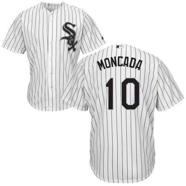 Men's Yoan Moncada Chicago White Sox White Home Cool Base Pro Twill Replica Jersey By Majestic