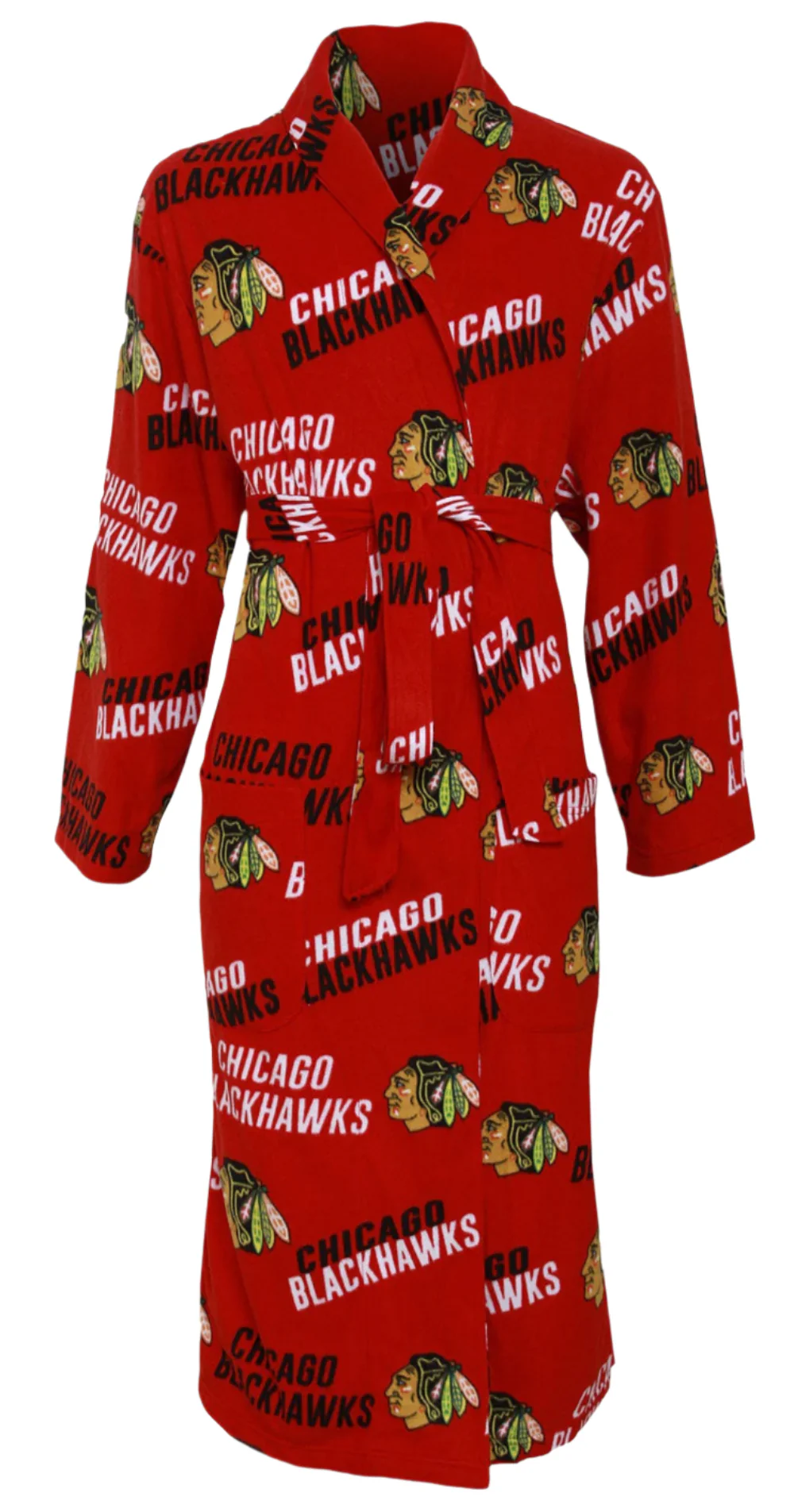 Women's Chicago Blackhawks Red Facade Microfleece Robe