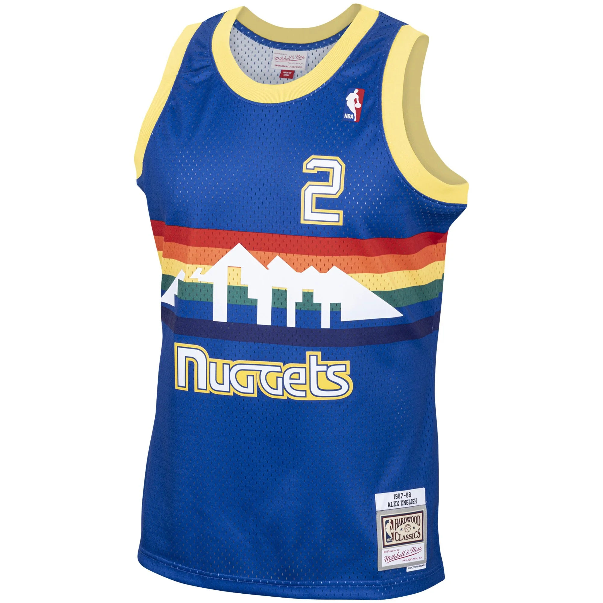 Men's Mitchell & Ness Alex English Royal Denver Nuggets 1987-88 Hardwood Classics Swingman Jersey