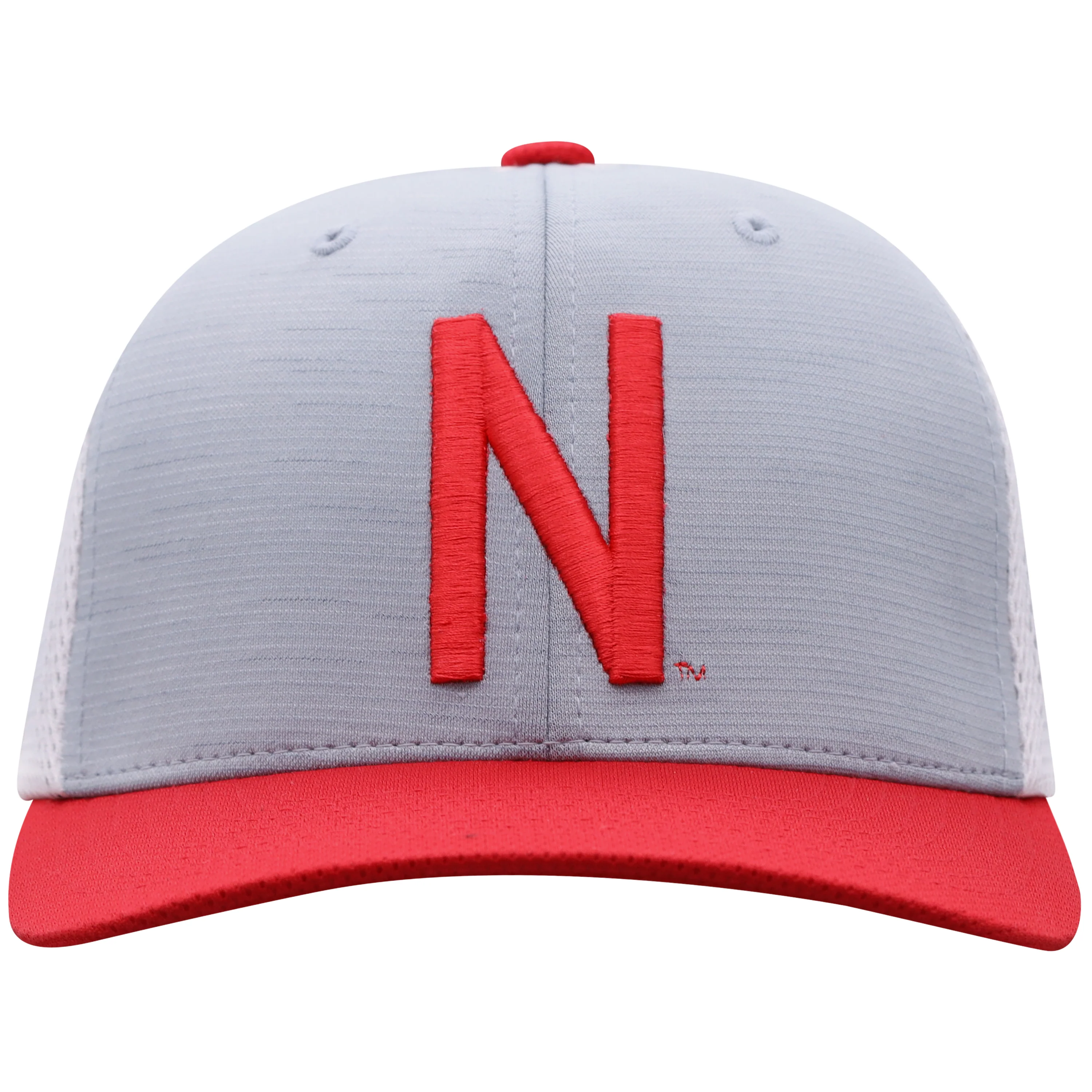 Men's Nebraska Cornhuskers Stamp 3-Tone Flex Fit Hat By Top Of the World