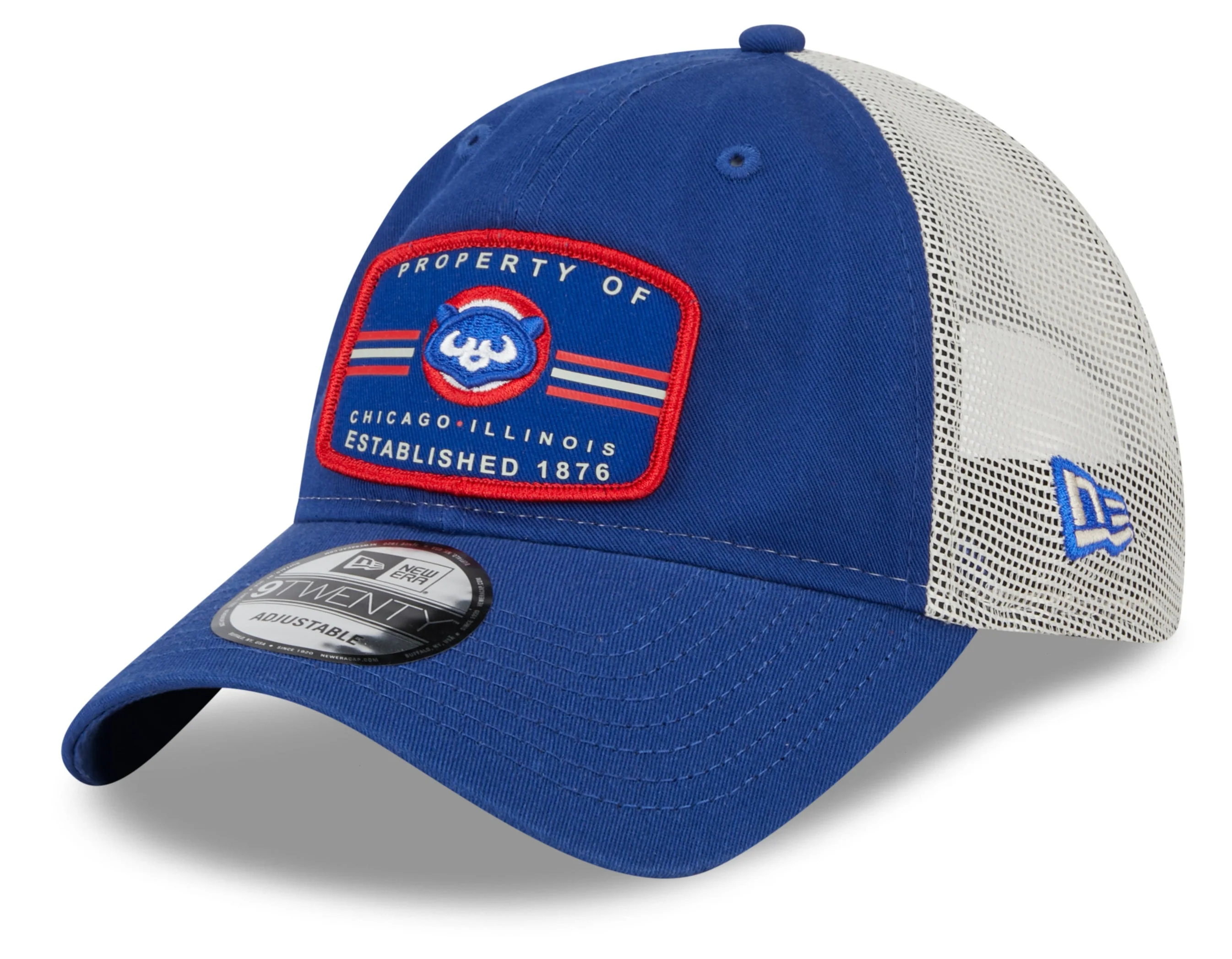 Men's Chicago Cubs Cooperstown Royal Property 9TWENTY Adjustable Mesh Hat By New Era