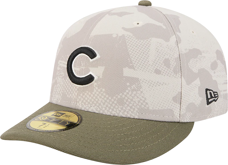 Chicago Cubs 2025 Armed Forces Day New Era Camo 59FIFTY Fitted Hat