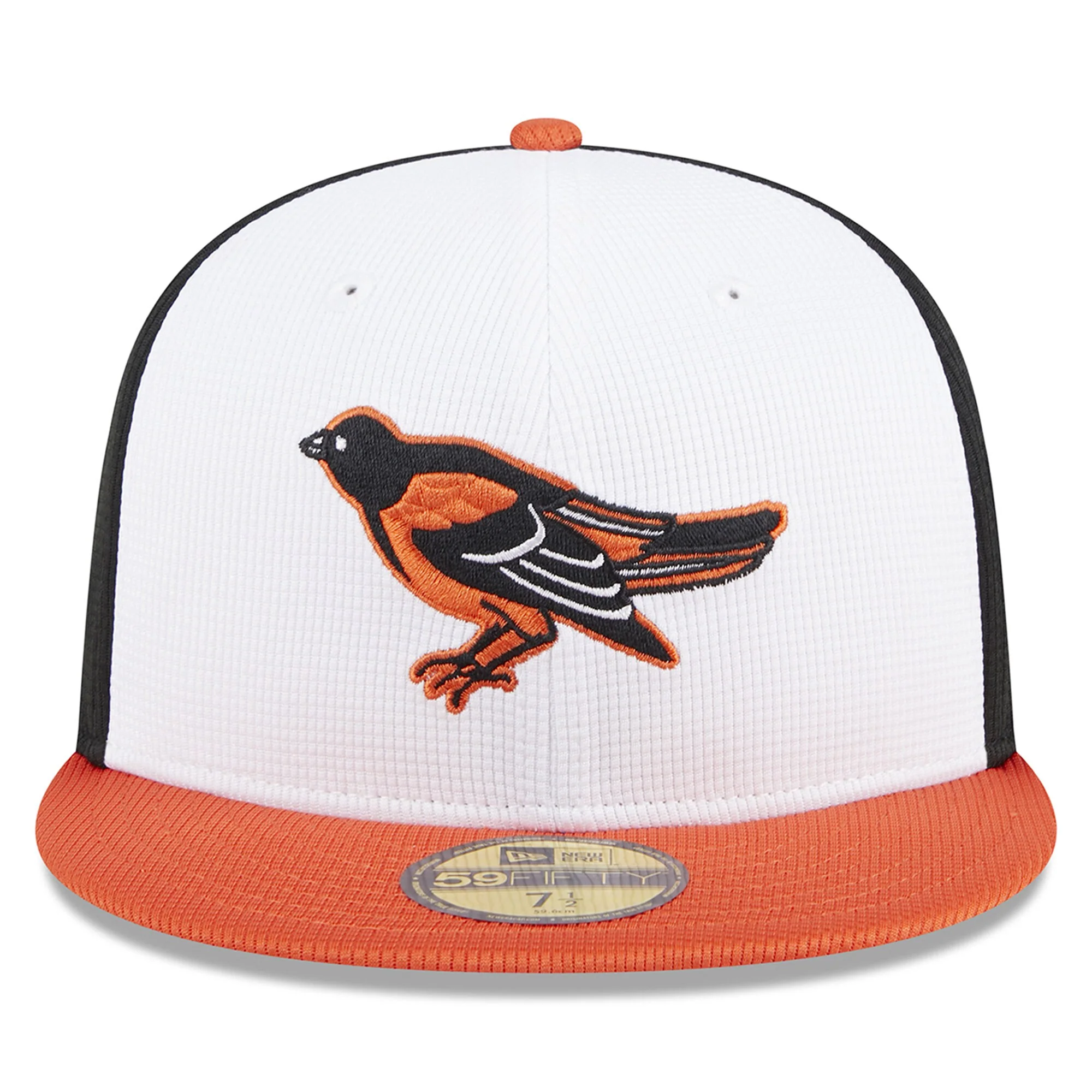 Baltimore Orioles New Era White 2025 Batting Practice 59FIFTY Fitted Hat