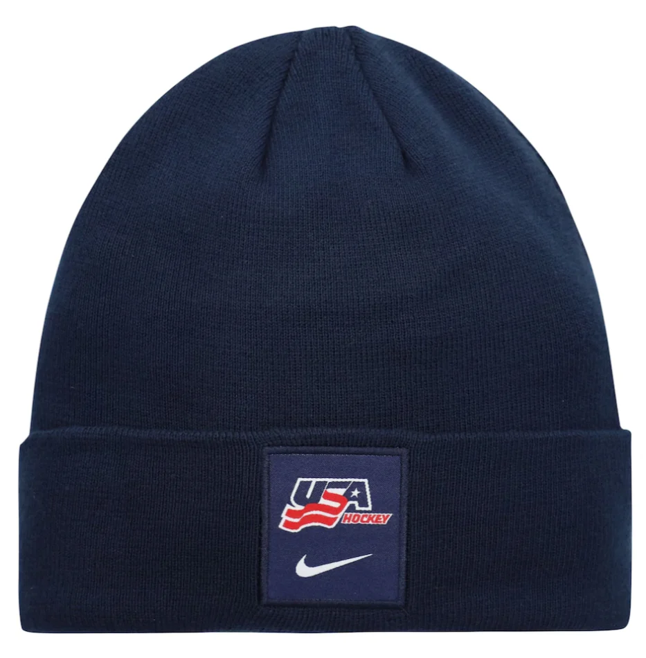 Men’s USA Hockey Patched Navy Cuffed Knit By Nike