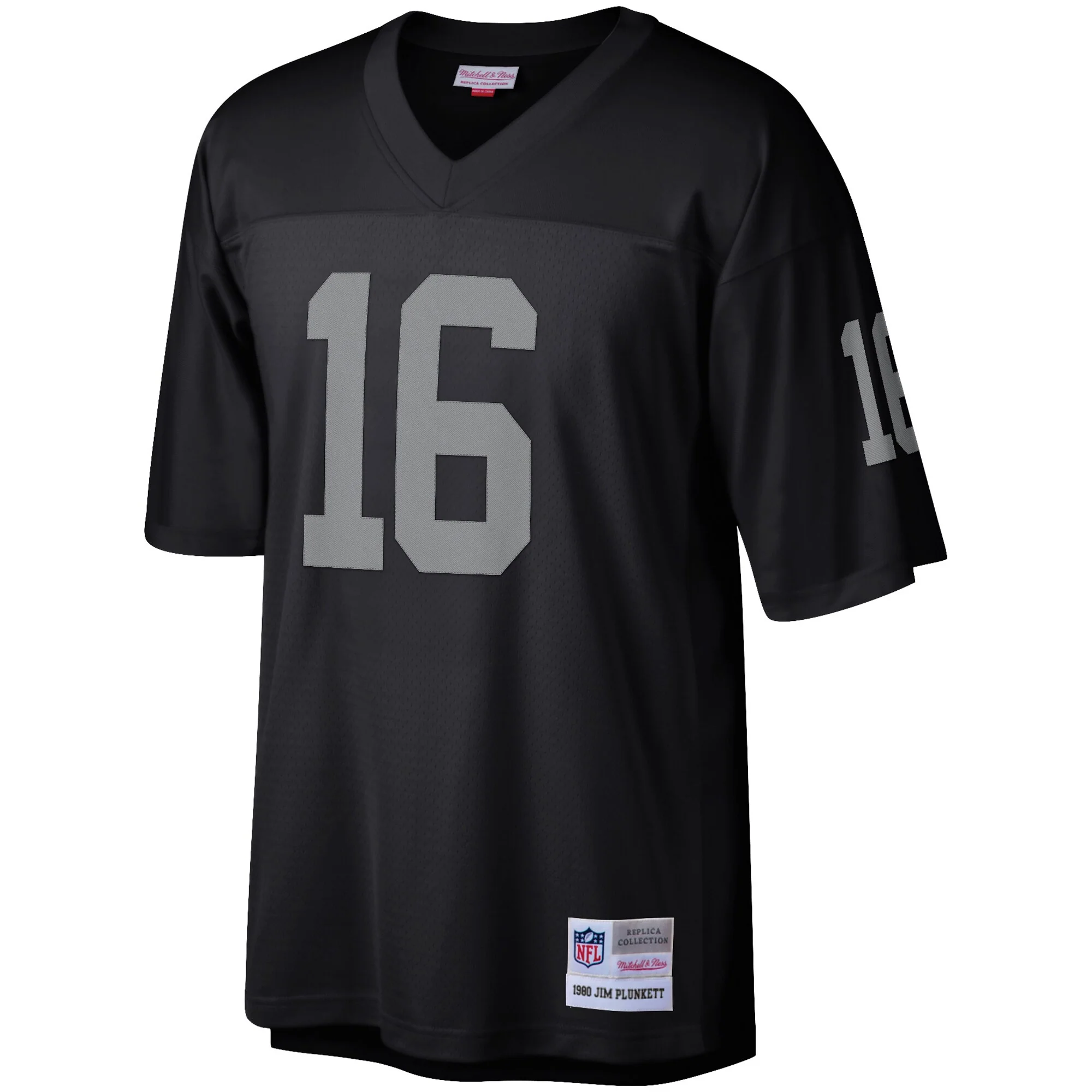 Mens Las Vegas Raiders Jim Plunkett Mitchell & Ness Black Retired Player Legacy Replica Jersey