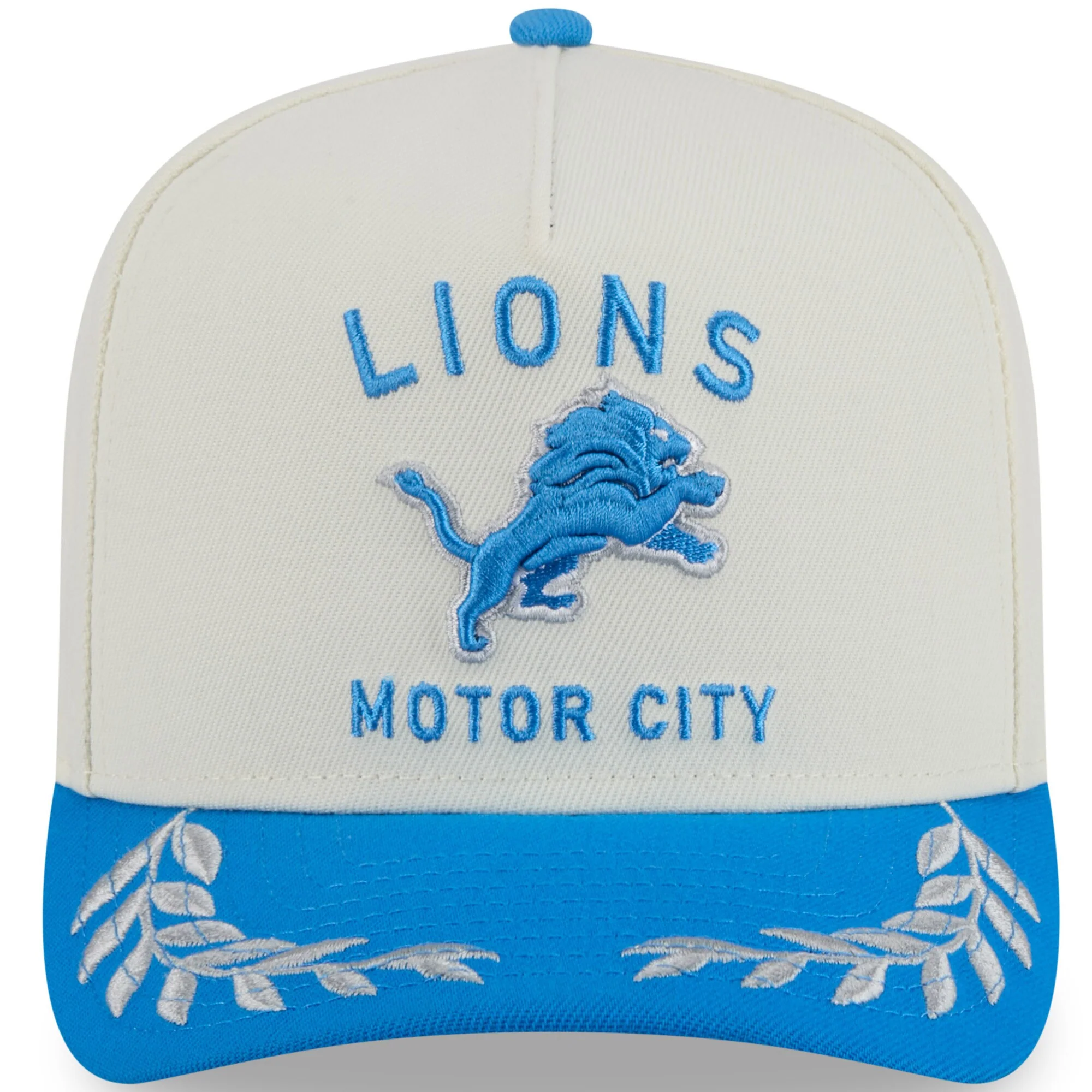 Men's Detroit Lions New Era 2025 NFL Draft Chrome A-Frame 9FIFTY Snapback Adjustable Hat
