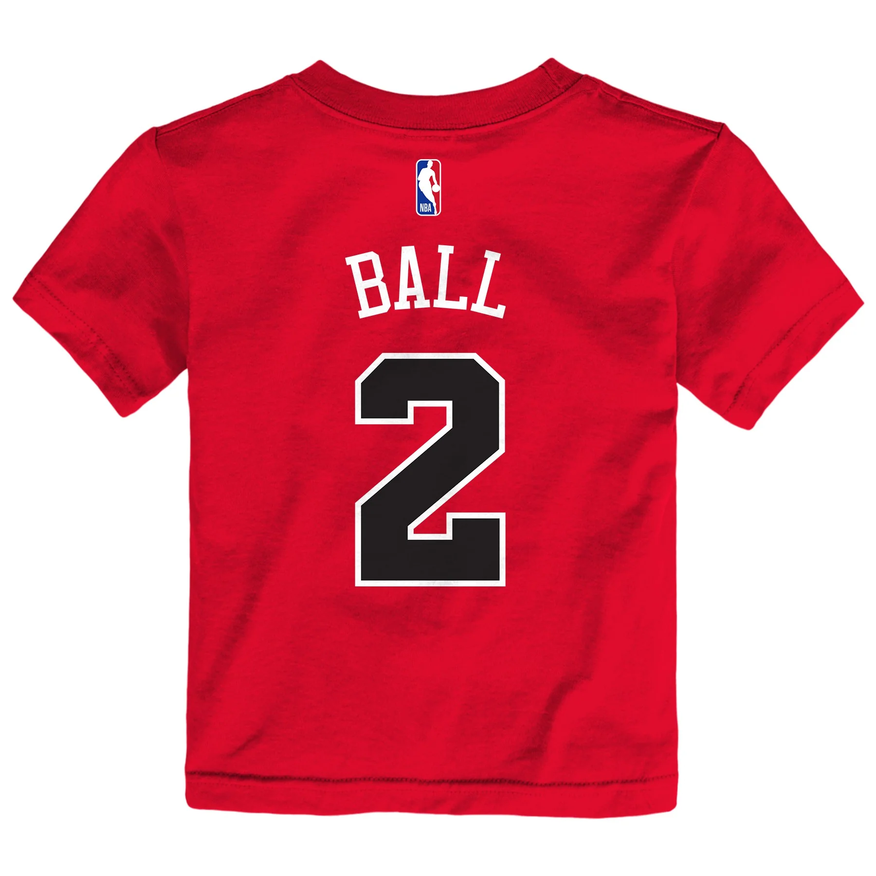Toddler Lonzo Ball Red Chicago Bulls Name & Number T-Shirt
