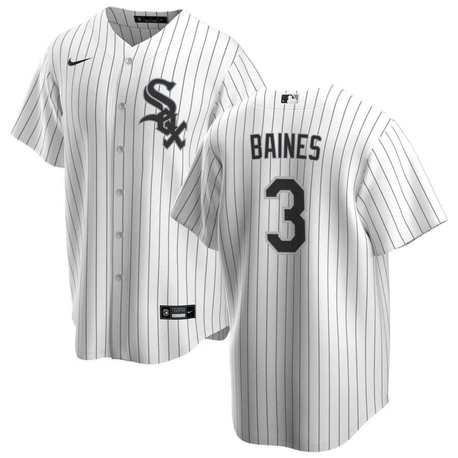 Harold Baines Chicago White Sox NIKE Replica Men's Home Jersey With Premium Lettering