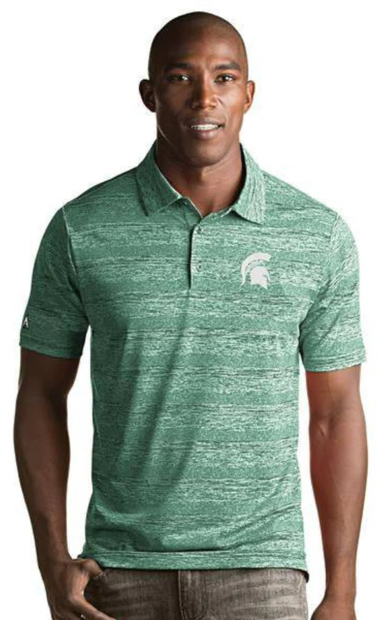 Men's NCAA Michigan State Spartans Formation Polo Shirt By Antigua