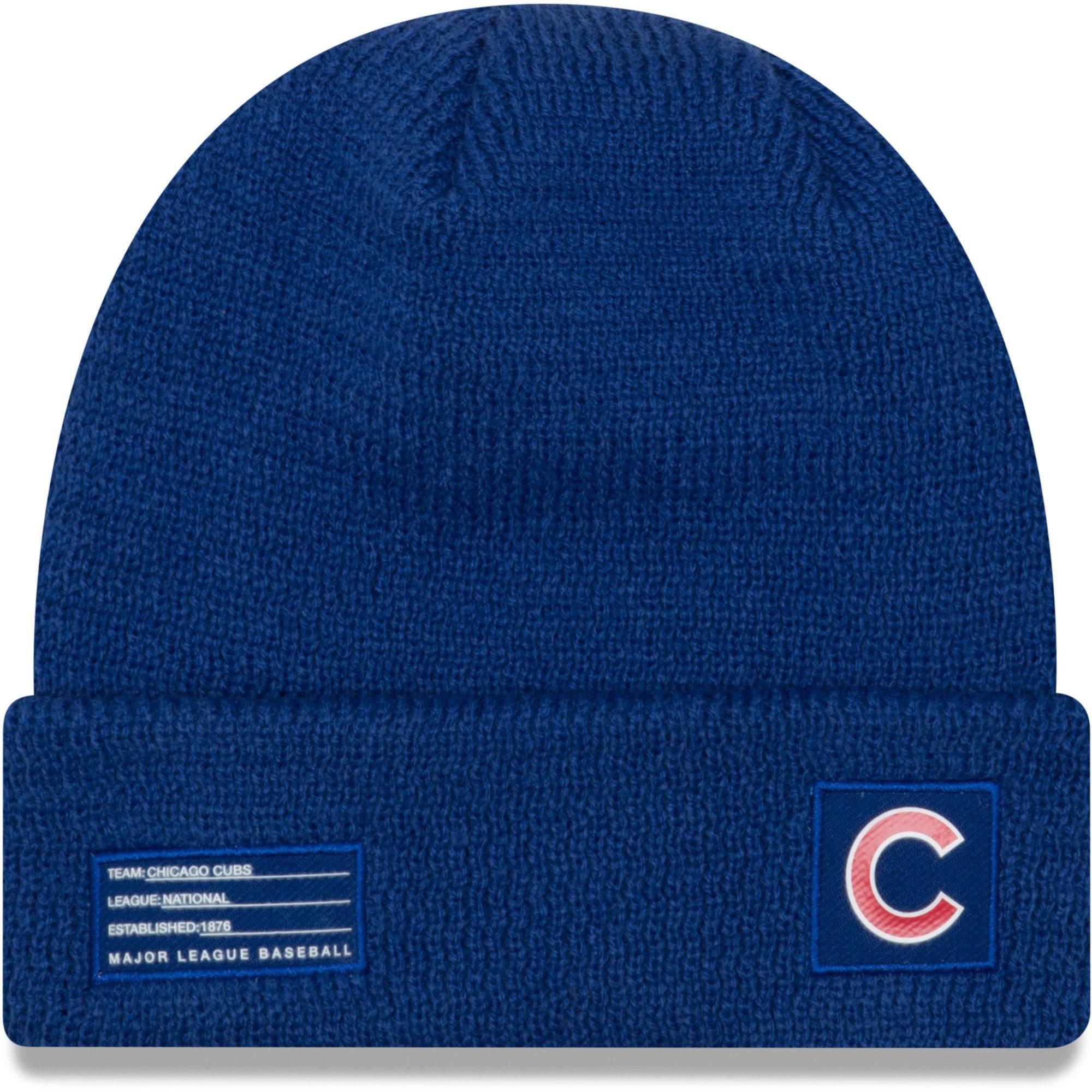 Youth Chicago Cubs New Era Royal On-Field Sport Cuffed Knit Hat