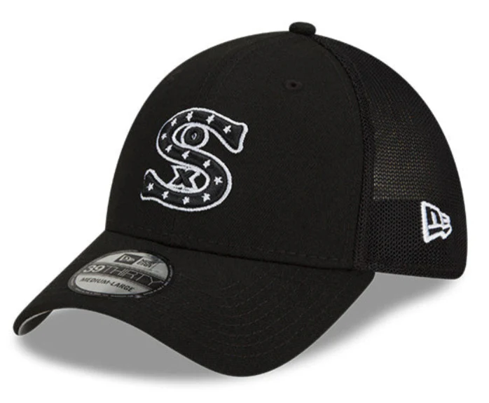 Men's Chicago White Sox New Era Black Batting Practice 39THIRTY Flex-Fit Hat