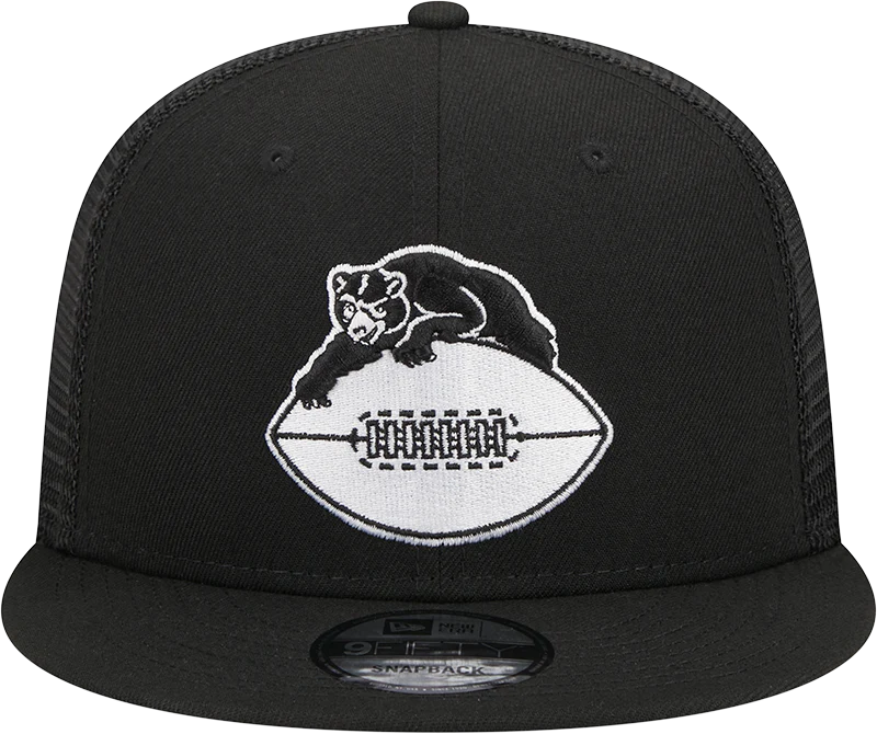 Chicago Bears New Era 1946 Black and White Trucker 9FIFTY Snapback Hat