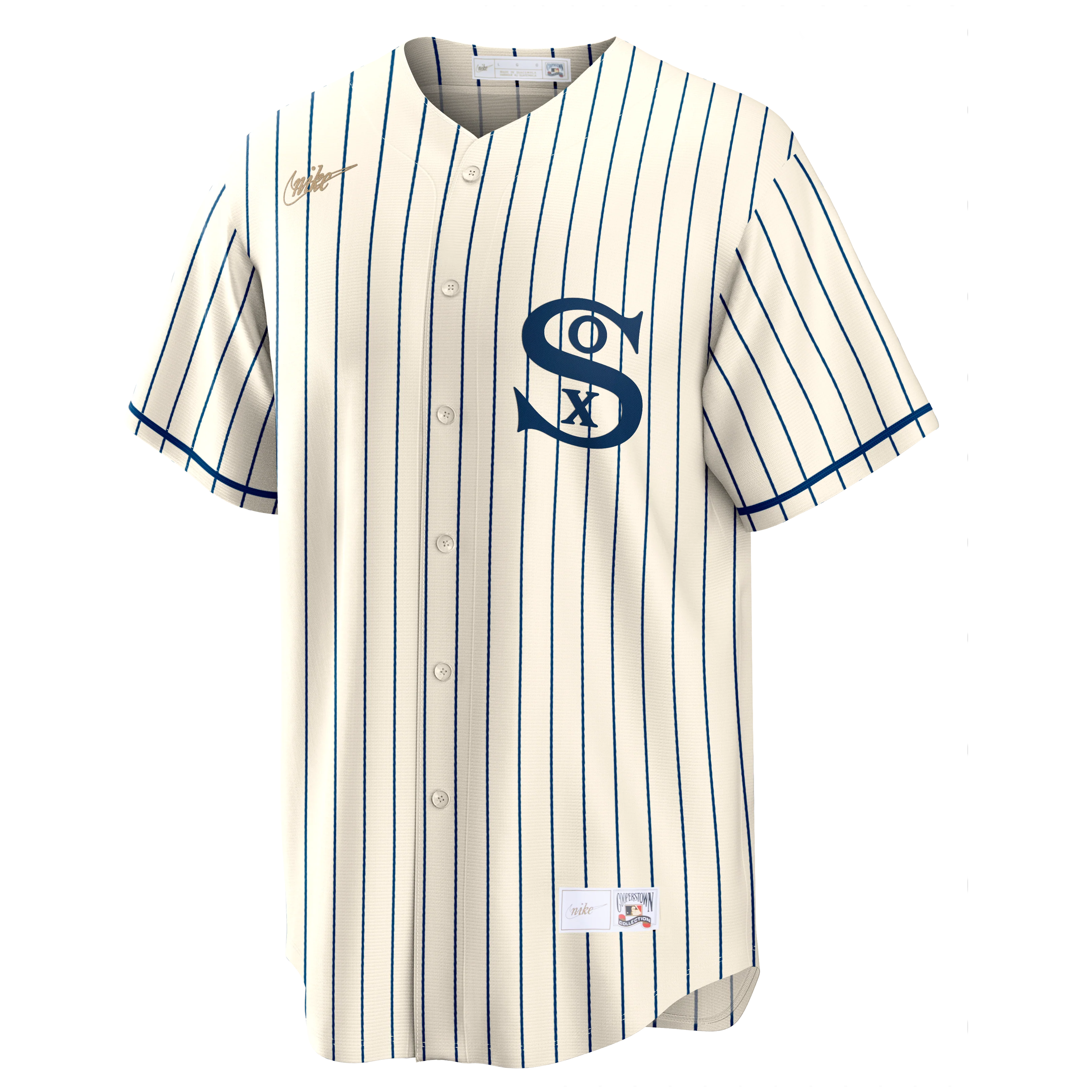 NIKE Men's Chicago White Sox Field of Dreams Cream Cooperstown Collection Blank Replica Jersey