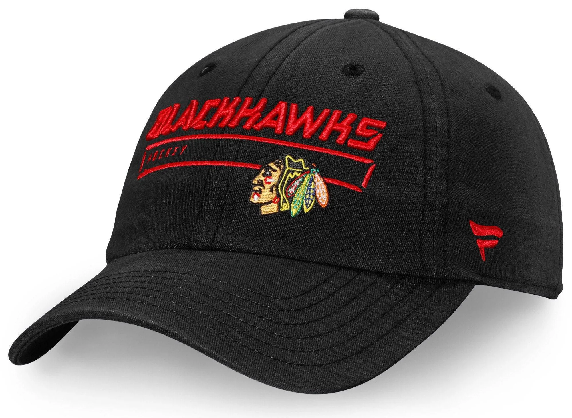 Men's Chicago Blackhawks Fanatics Branded Black Authentic Pro Rinkside Fundamental Adjustable Hat