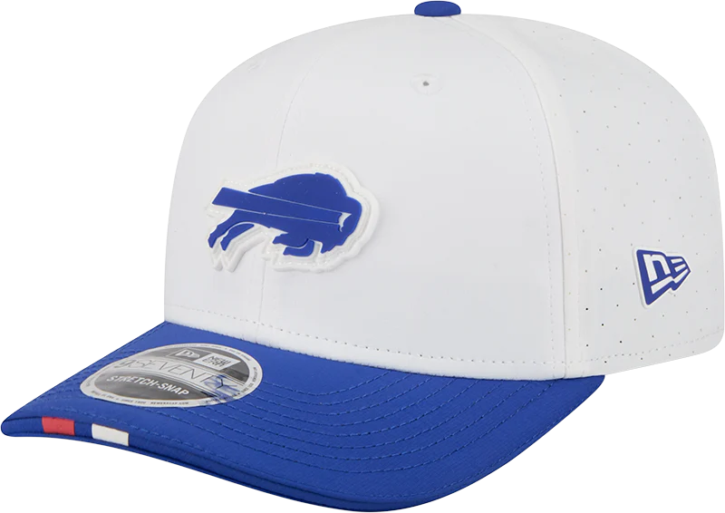 Men's Buffalo Bills New Era White/Black 2025 NFL Training Camp 9SEVENTY Adjustable Hat