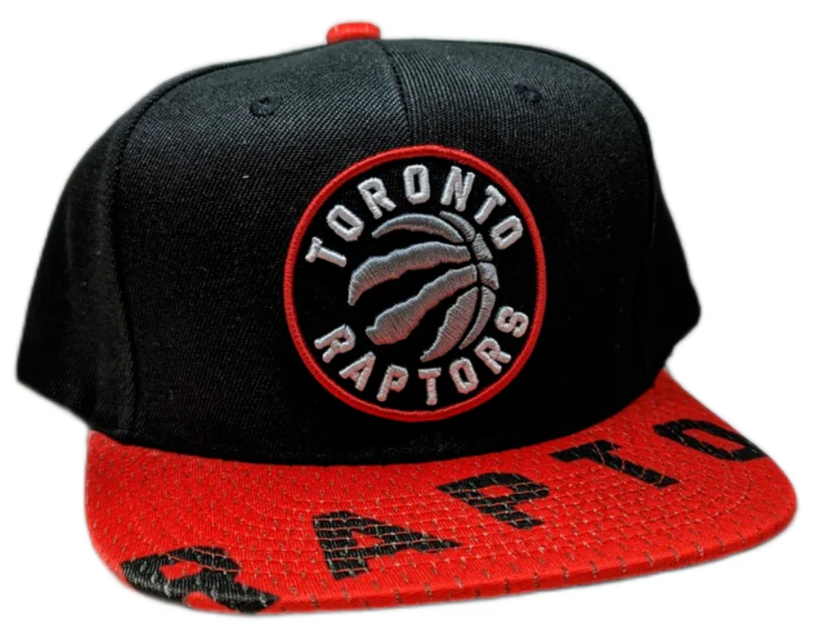 Men's Mitchell & Ness Black/Red Toronto Raptors Hardwood Classics Snapshot Adjustable Snapback Hat