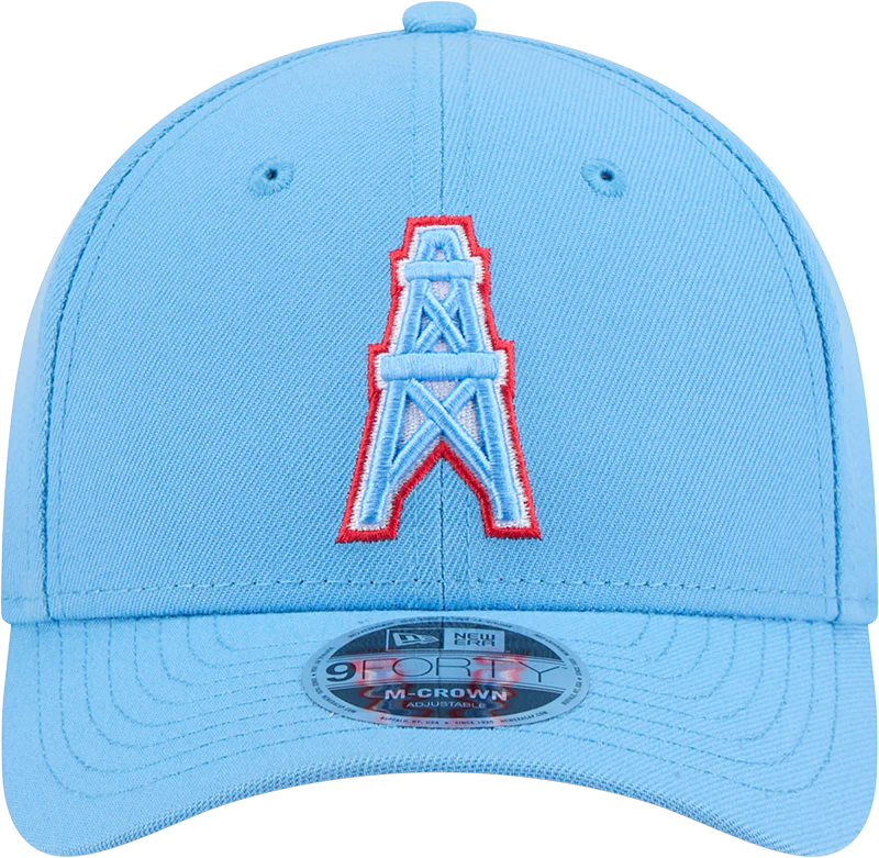 Houston Oilers New Era Baby Blue Primary 9FORTY M-Crown Adjustable Hat