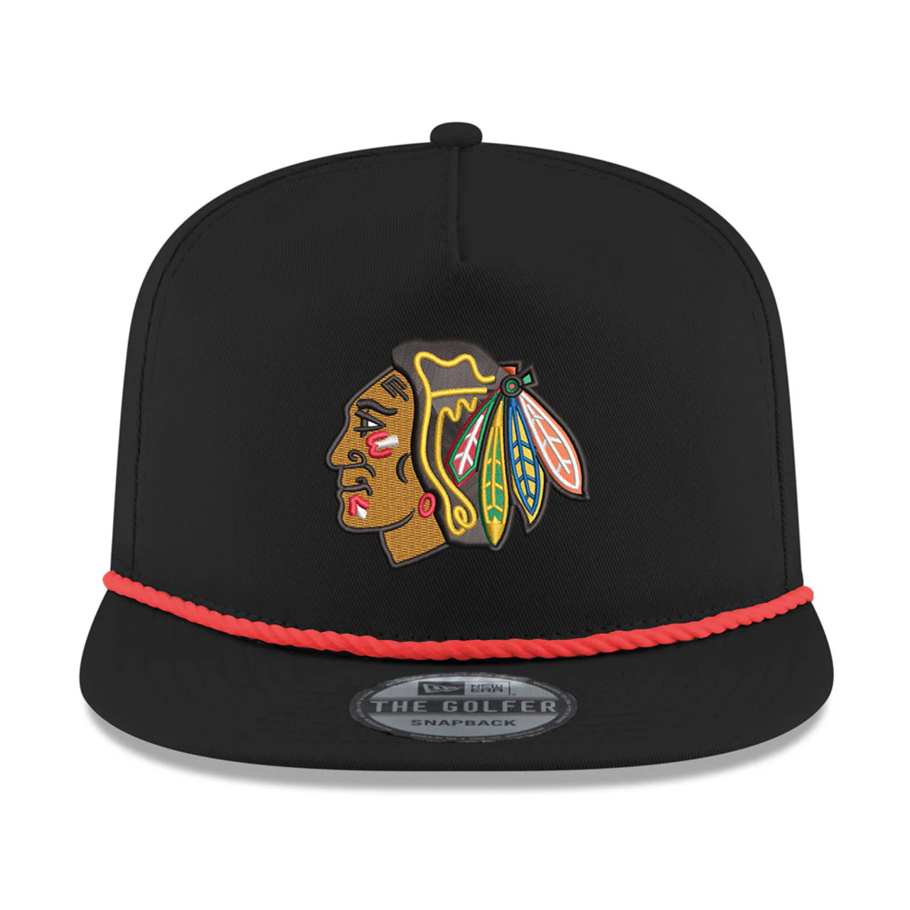 Men's Chicago Blackhawks New Era Black 2025 Winter Classic Golfer Adjustable Hat