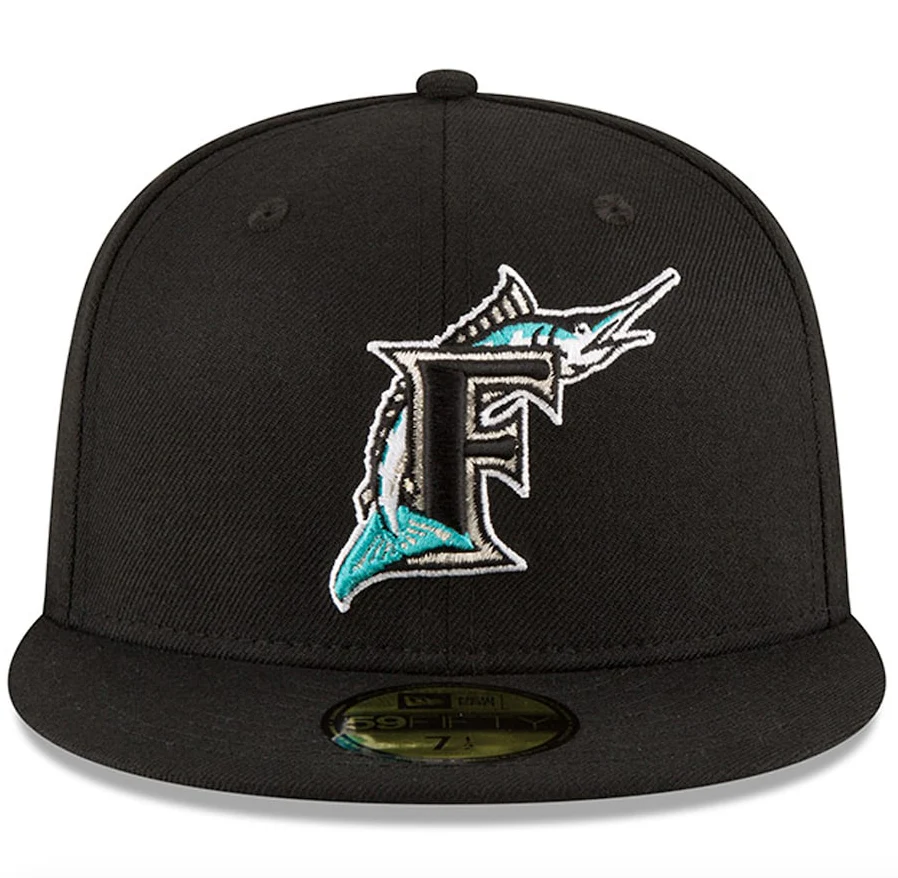 Men's Florida Marlins New Era Black 1997 World Series Wool 59FIFTY Fitted Hat