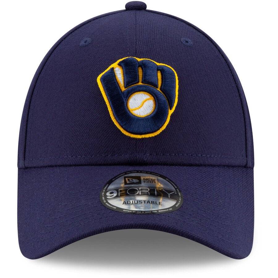 Men's Milwaukee Brewers Away The League 9FORTY Adjustable Hat - Navy