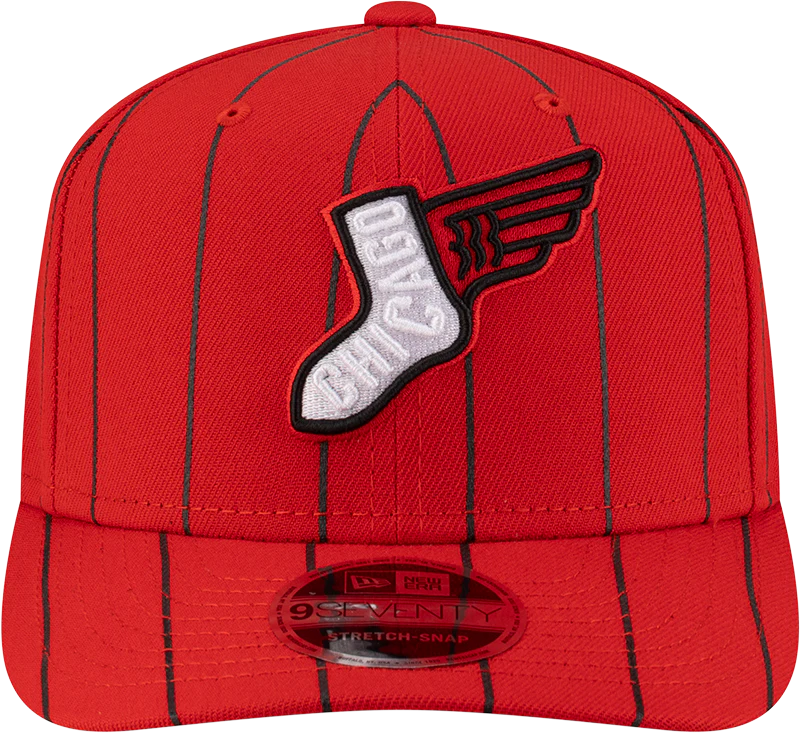 Chicago White Sox City Connect Red 9SEVENTY Pinstripe Adjustable Hat