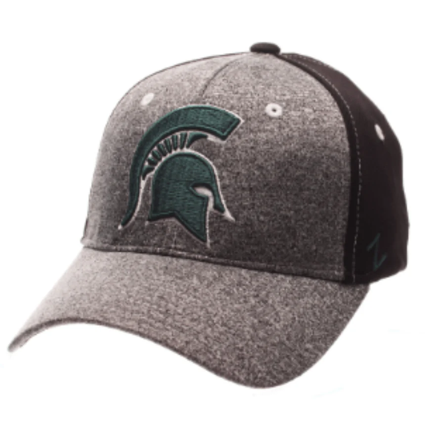 Michigan State Spartans Zephyr Graphite Two Tone Stretch Fit Hat