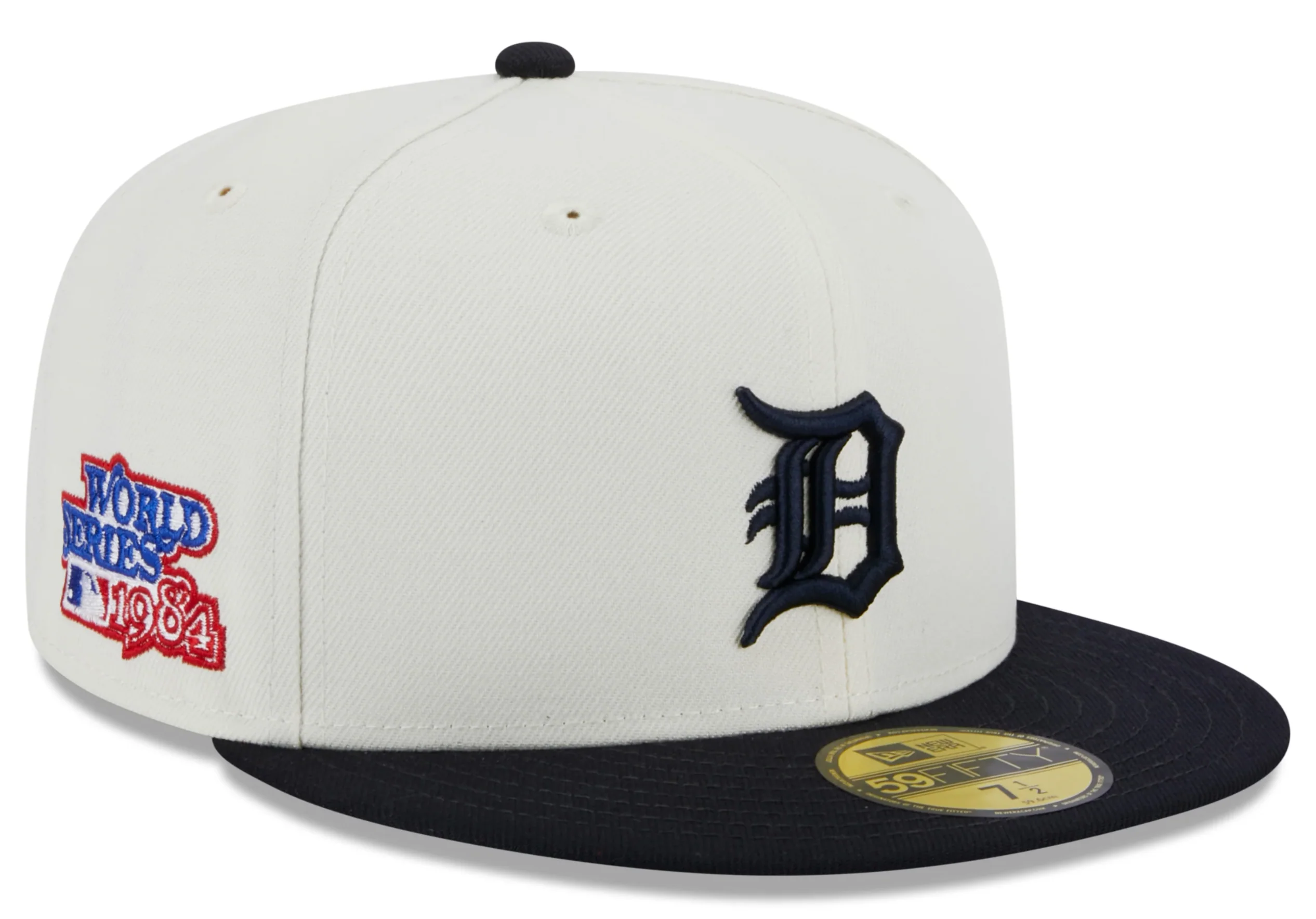 Detroit Tigers 1984 World Series Cream/Navy New Era Retro 59FIFTY Fitted Hat