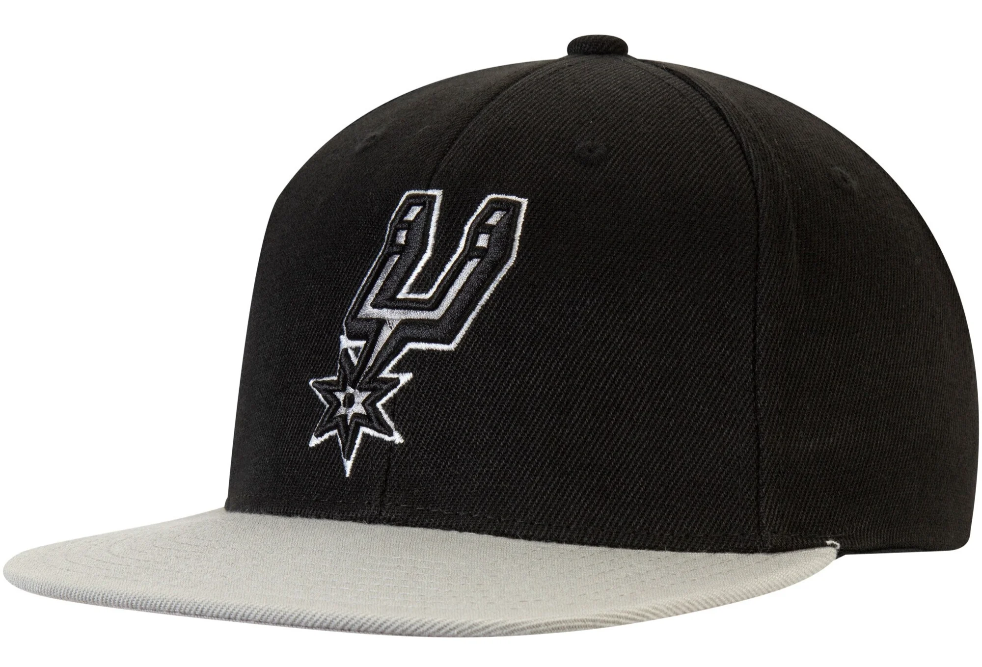 Men's Mitchell & Ness San Antonio Spurs Core 2 Tone Black/Gray Adjustable Snapback Hat