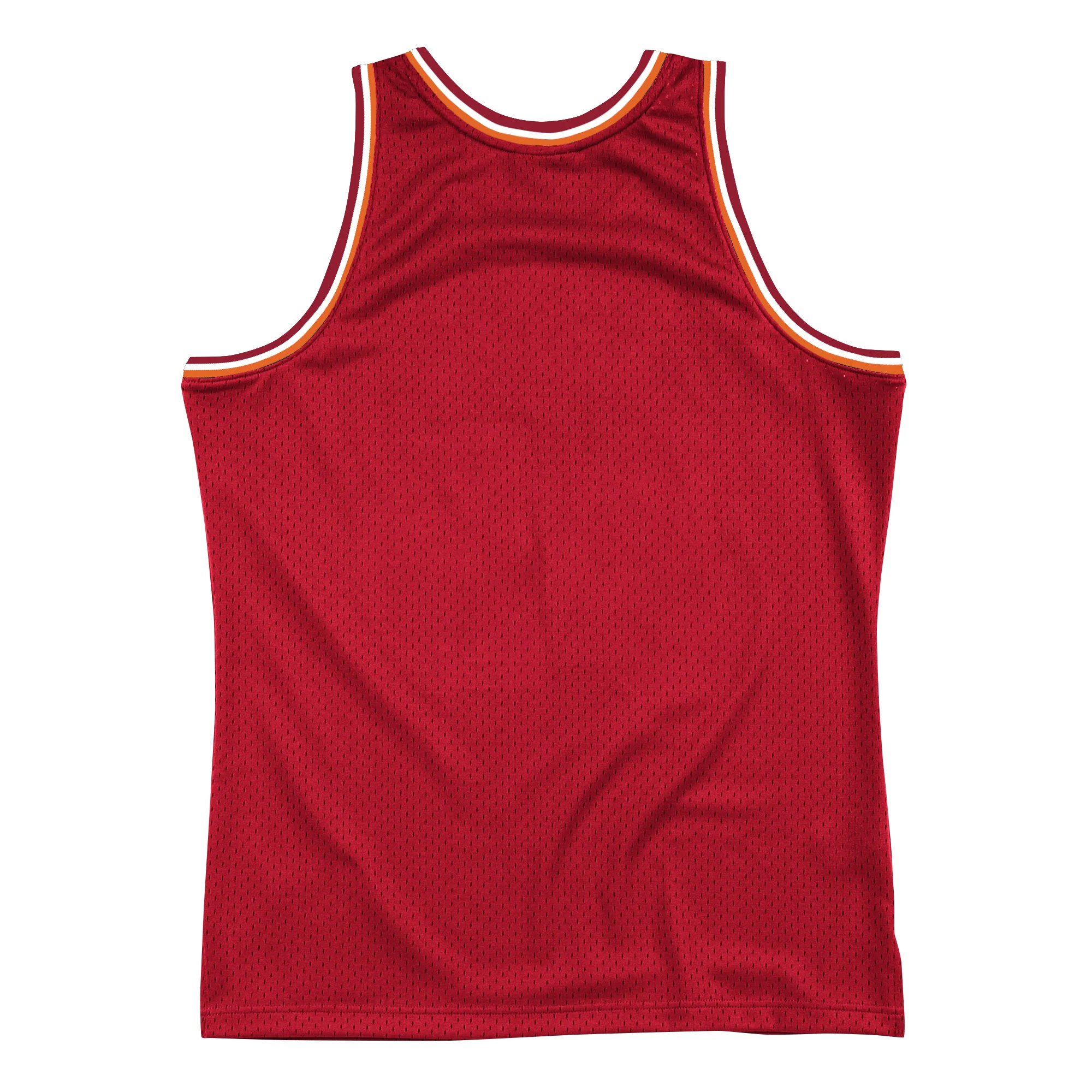 Men's Miami Heat Mitchell & Ness Red Hardwood Classics Blown Out Fashion Jersey