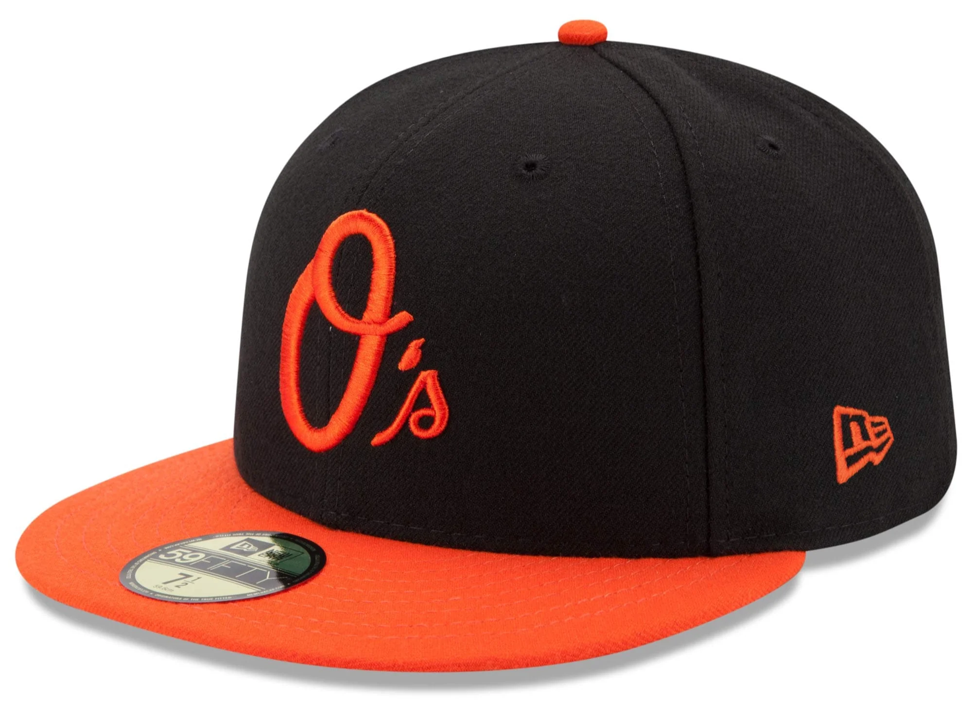 Men's Baltimore Orioles New Era Black/Orange Alternate Authentic Collection On Field 59FIFTY Performance Fitted Hat