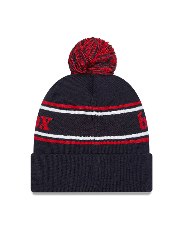 Boston Red Sox Navy New Era Marquee Cuffed Knit Hat with Pom