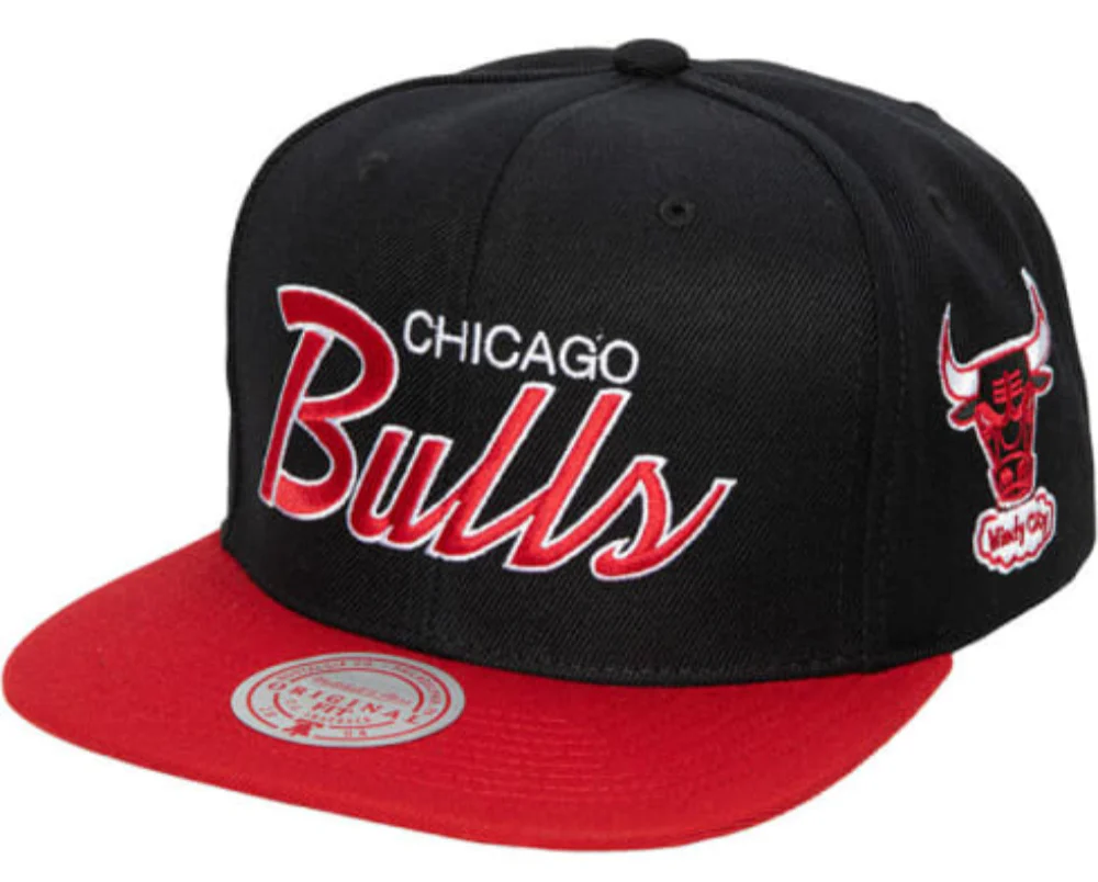 Chicago Bulls HWC Team Script 2.0 Mitchell & Ness Snapback Hat