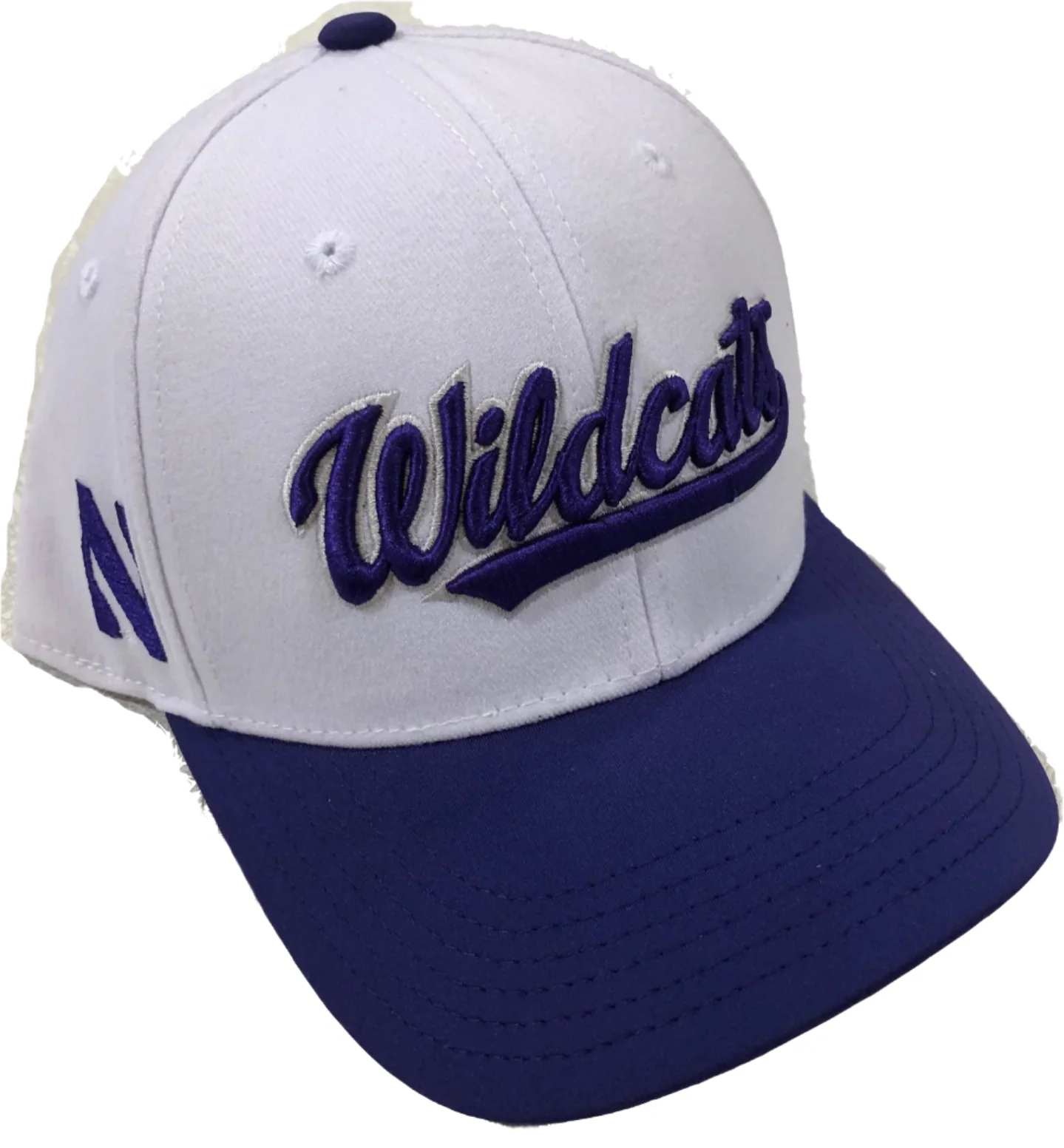 Northwestern Wildcats Top of the World Infield One Fit Flex Hat - White/Purple