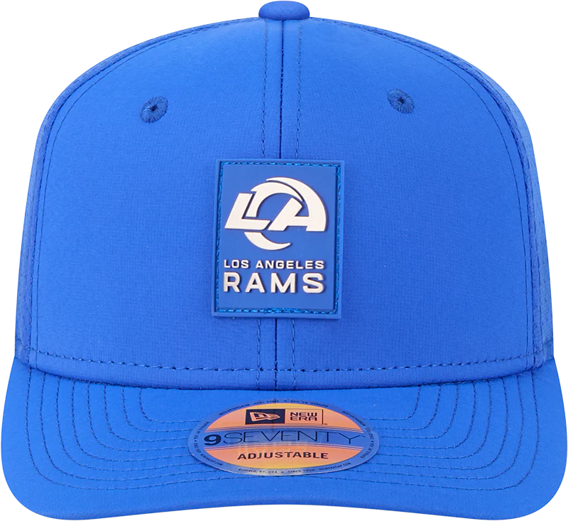 Men's Los Angeles Rams New Era Royal 2025 Sideline 9SEVENTY Trucker Adjustable Hat