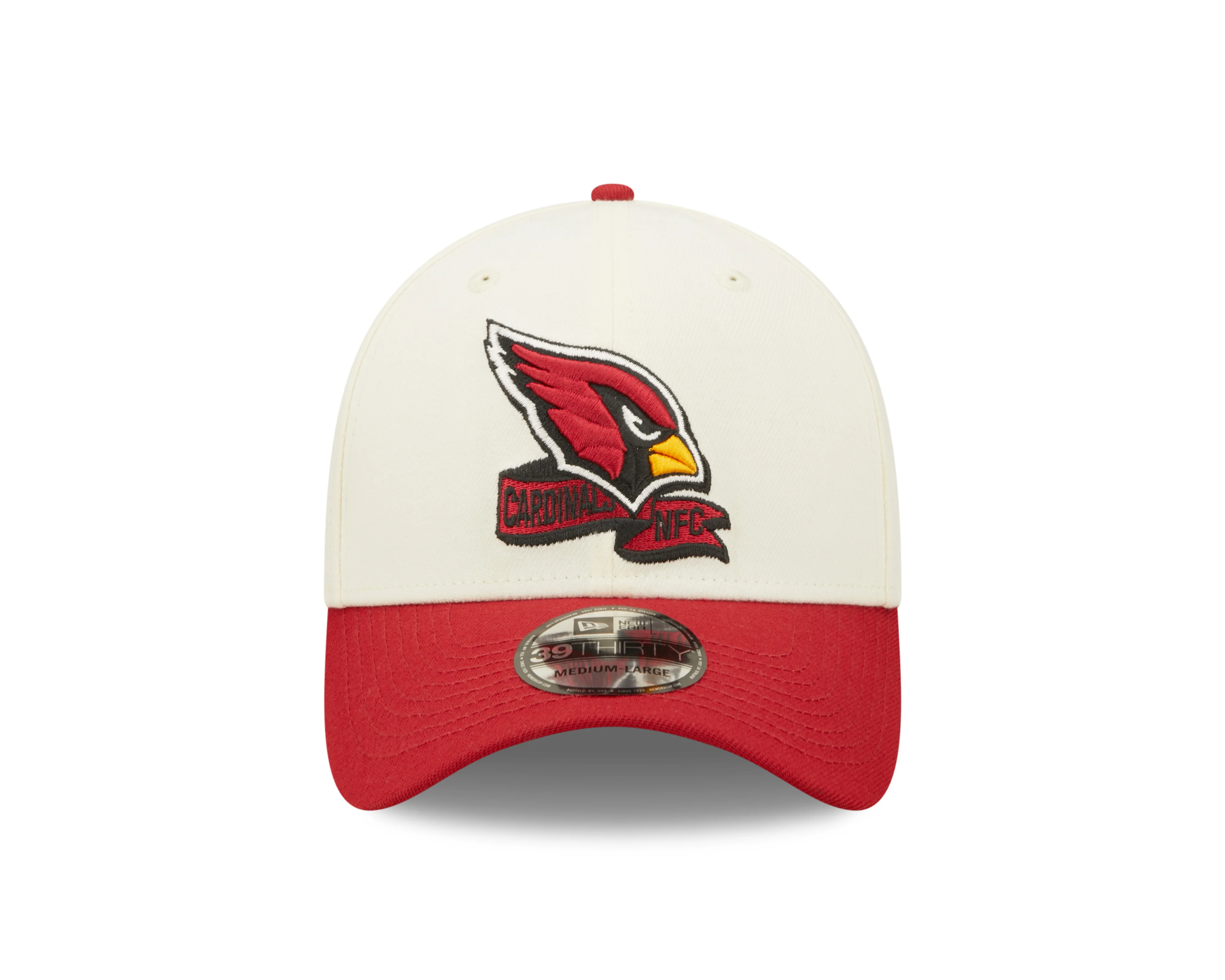 Men's Arizona Cardinals New Era Cream/Red 2022 Sideline 39THIRTY Flex Hat