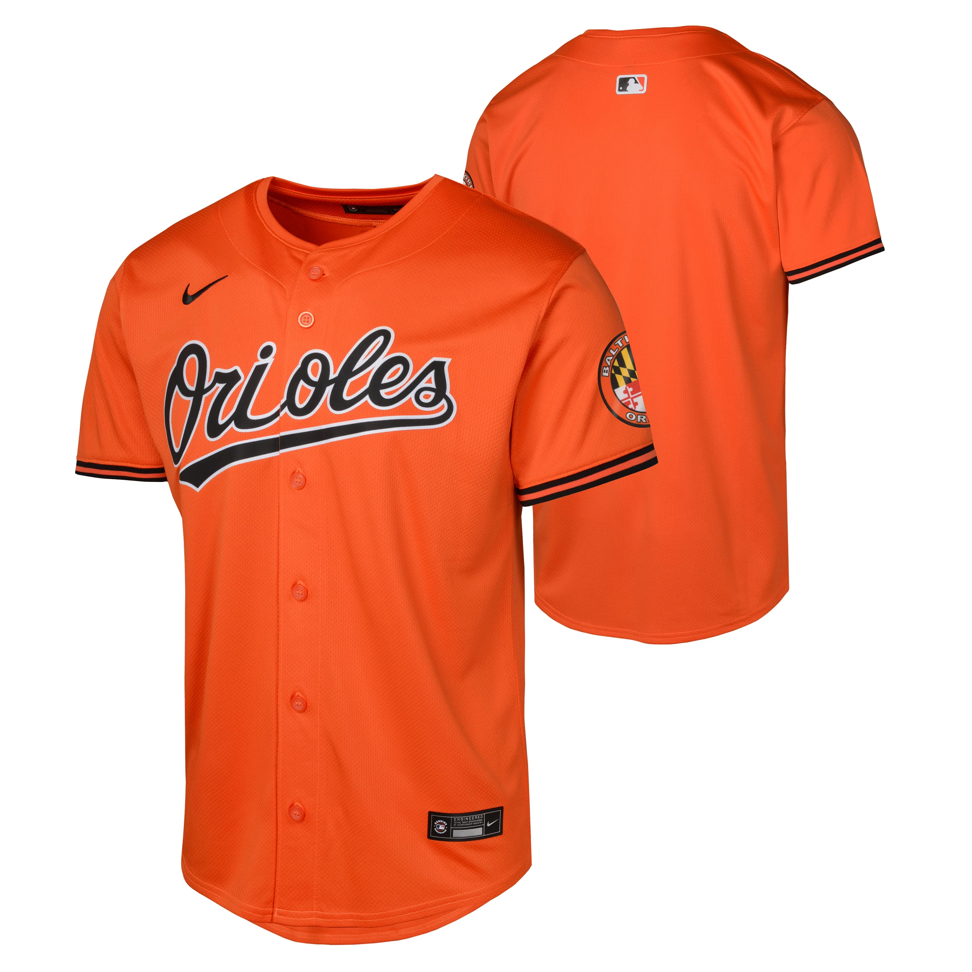 Youth Baltimore Orioles NIKE Orange Alternate Blank Limited Replica Jersey