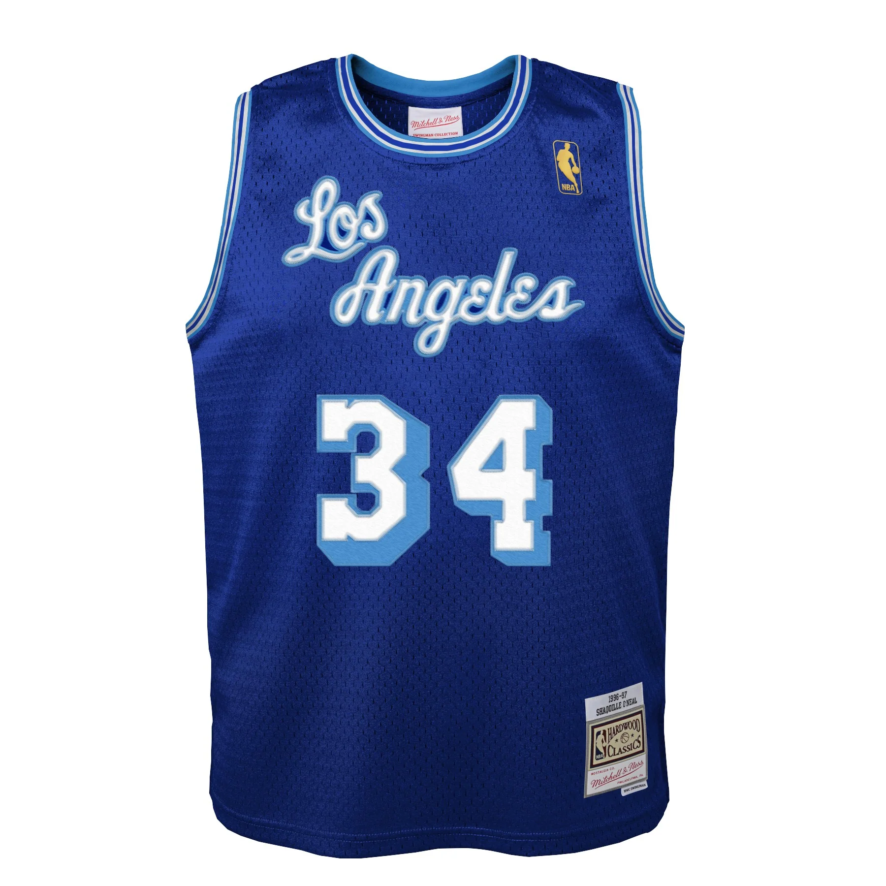 Youth Los Angeles Lakers Shaquille O'Neal Mitchell & Ness Blue 1996-97 Hardwood Classics Swingman Jersey