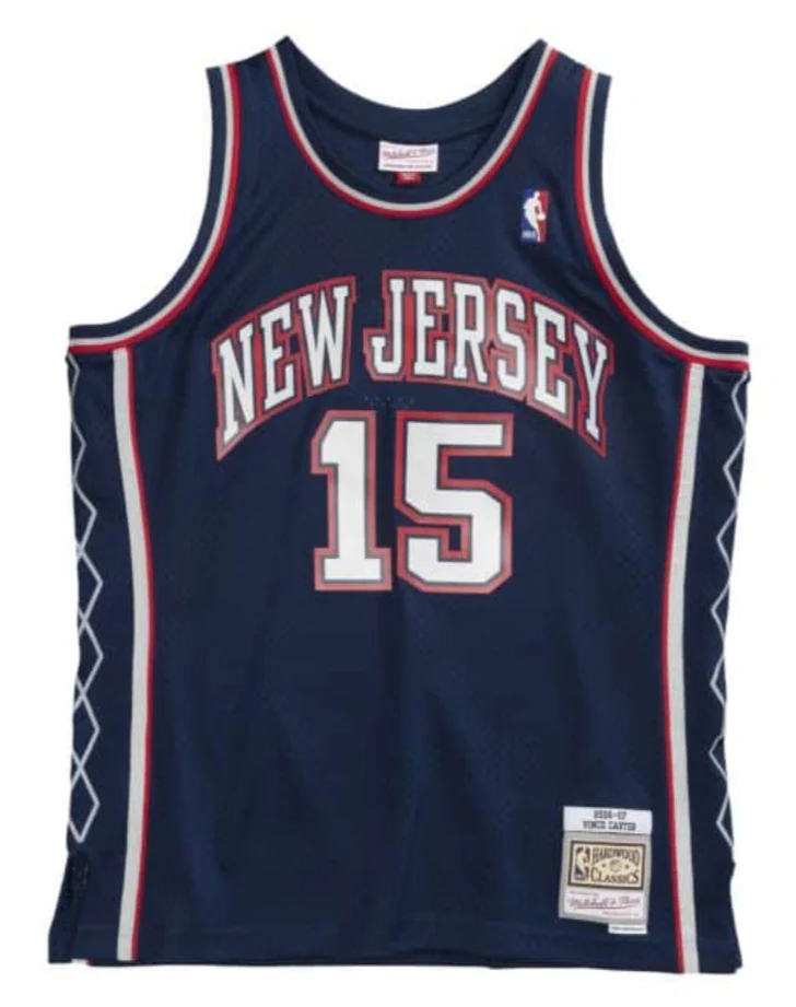 Men's Vince Carter New Jersey Nets Navy 2006-07 Swingman Replica Jersey