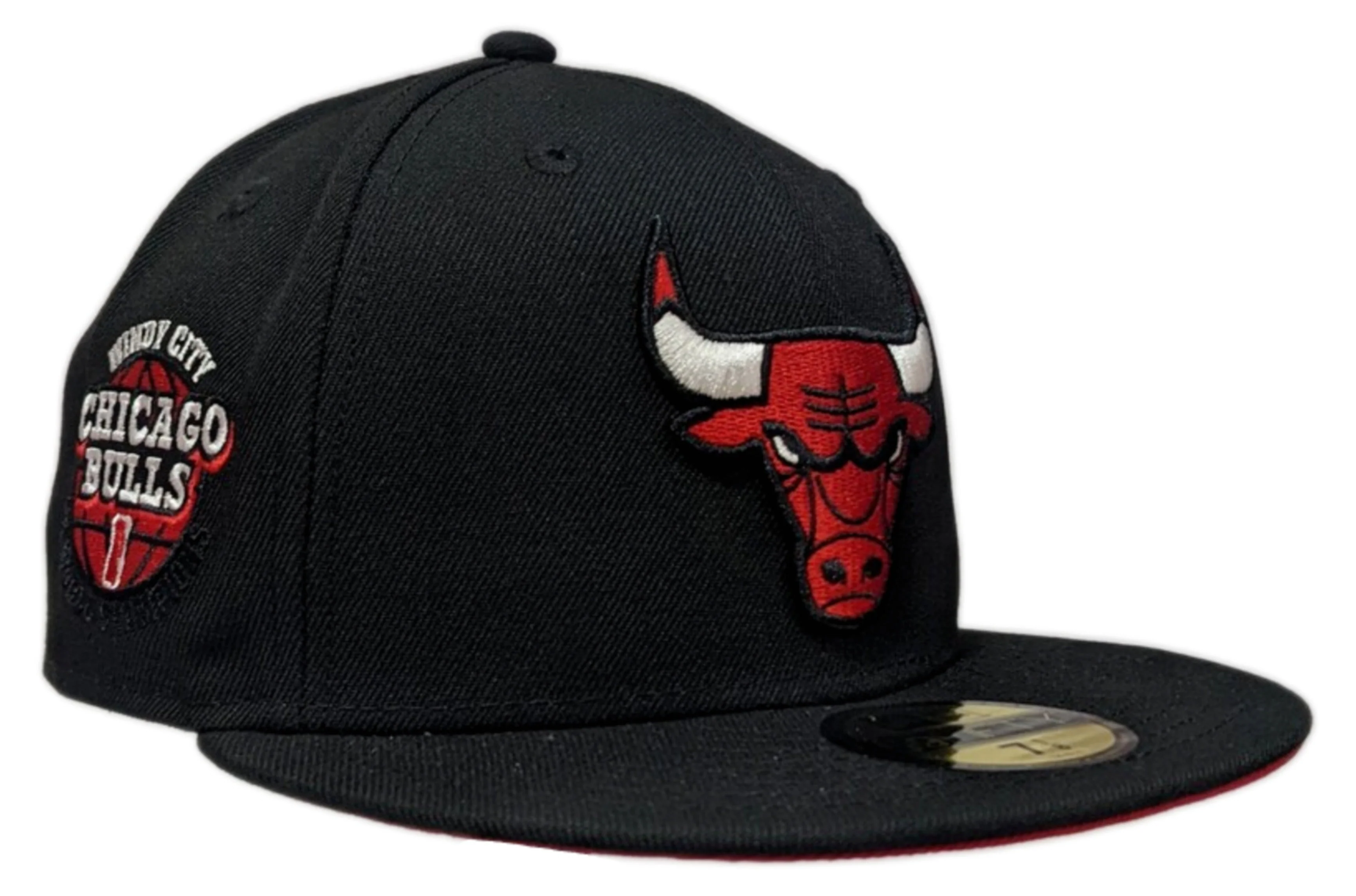 Men's Chicago Bulls Black/Red 6X Champions 59FIFTY Fitted Hat